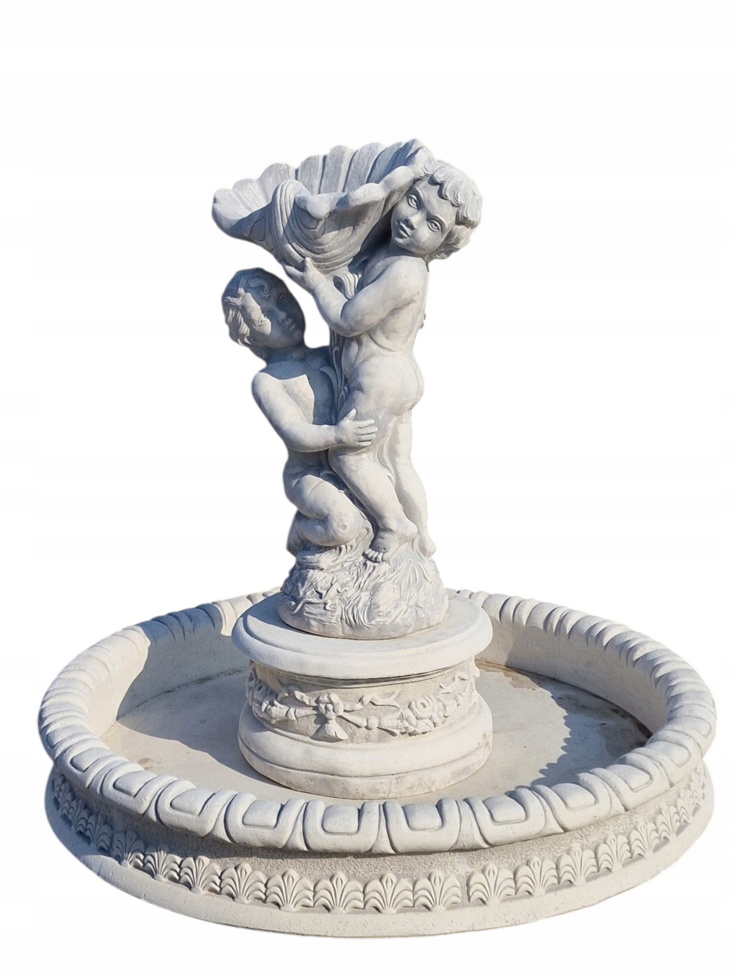 Florida Garden Fountain Pool with Bottom Ebro White Cement Conglomerate Ag-Bet