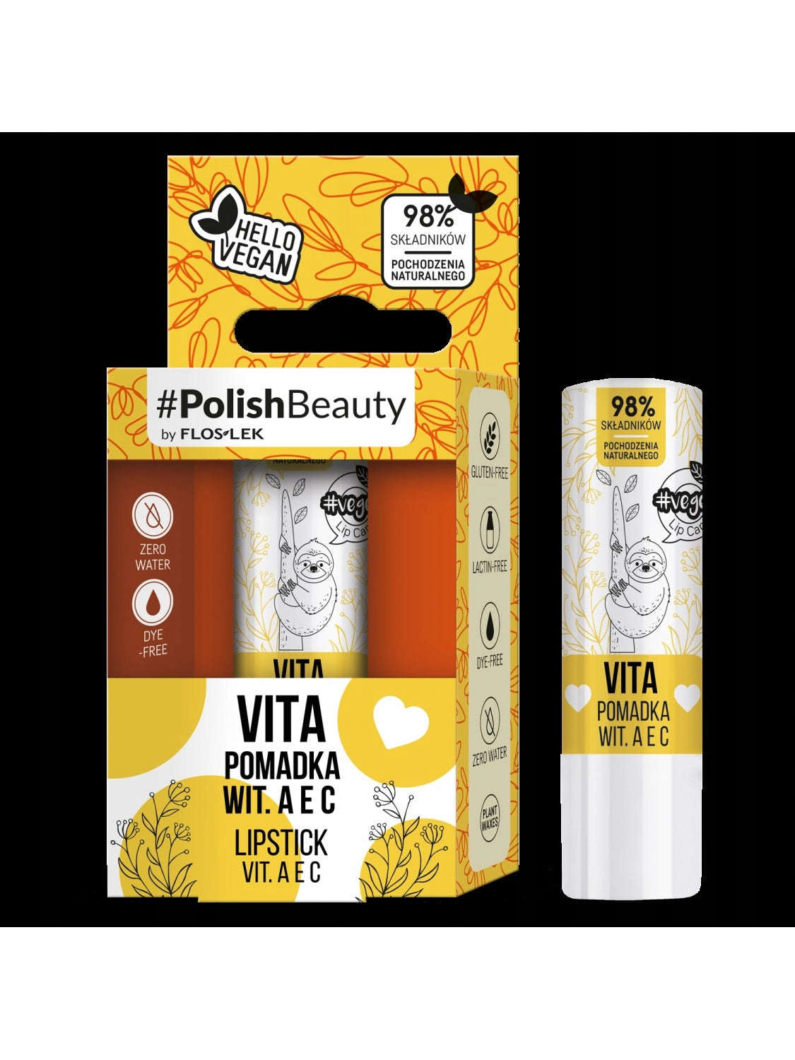 Lippenbalsam Floslek #PolishBeauty Lipstick Vita, 4,1 g 