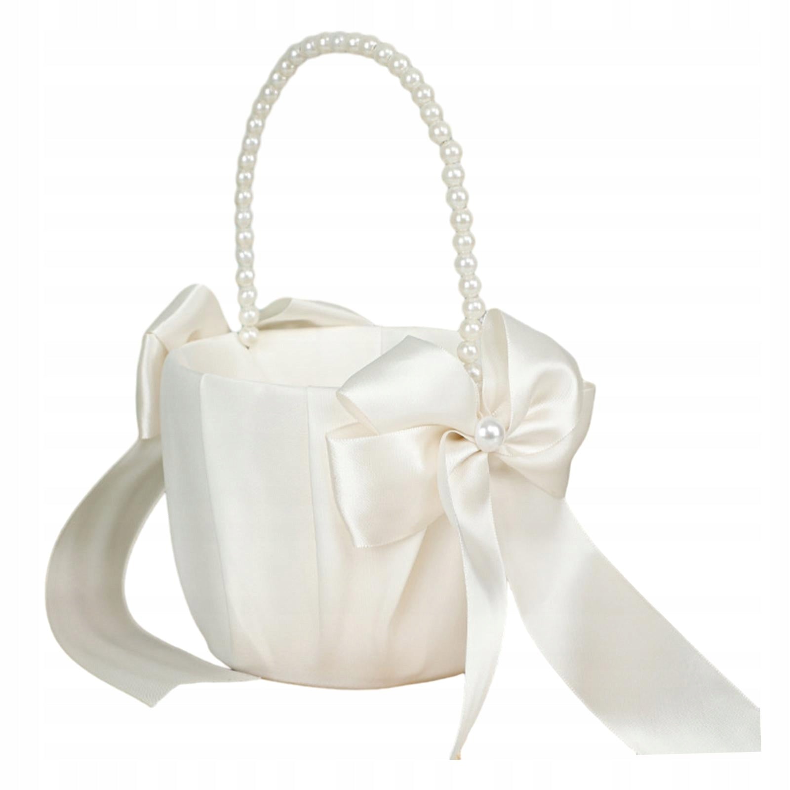 Flower Baskets for Wedding Satin Ribbons Basket Bridesmaid Lace Basket Kind other