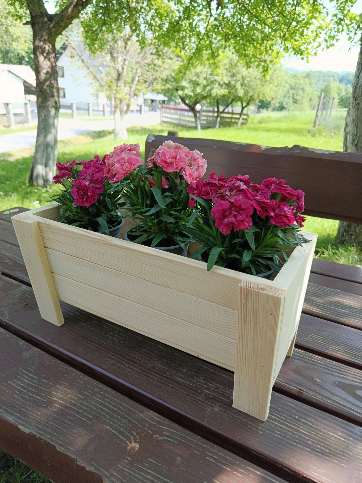 Flower Box Wooden Garden Vegetables Balcony ECO Manufacturer Length 41 cm