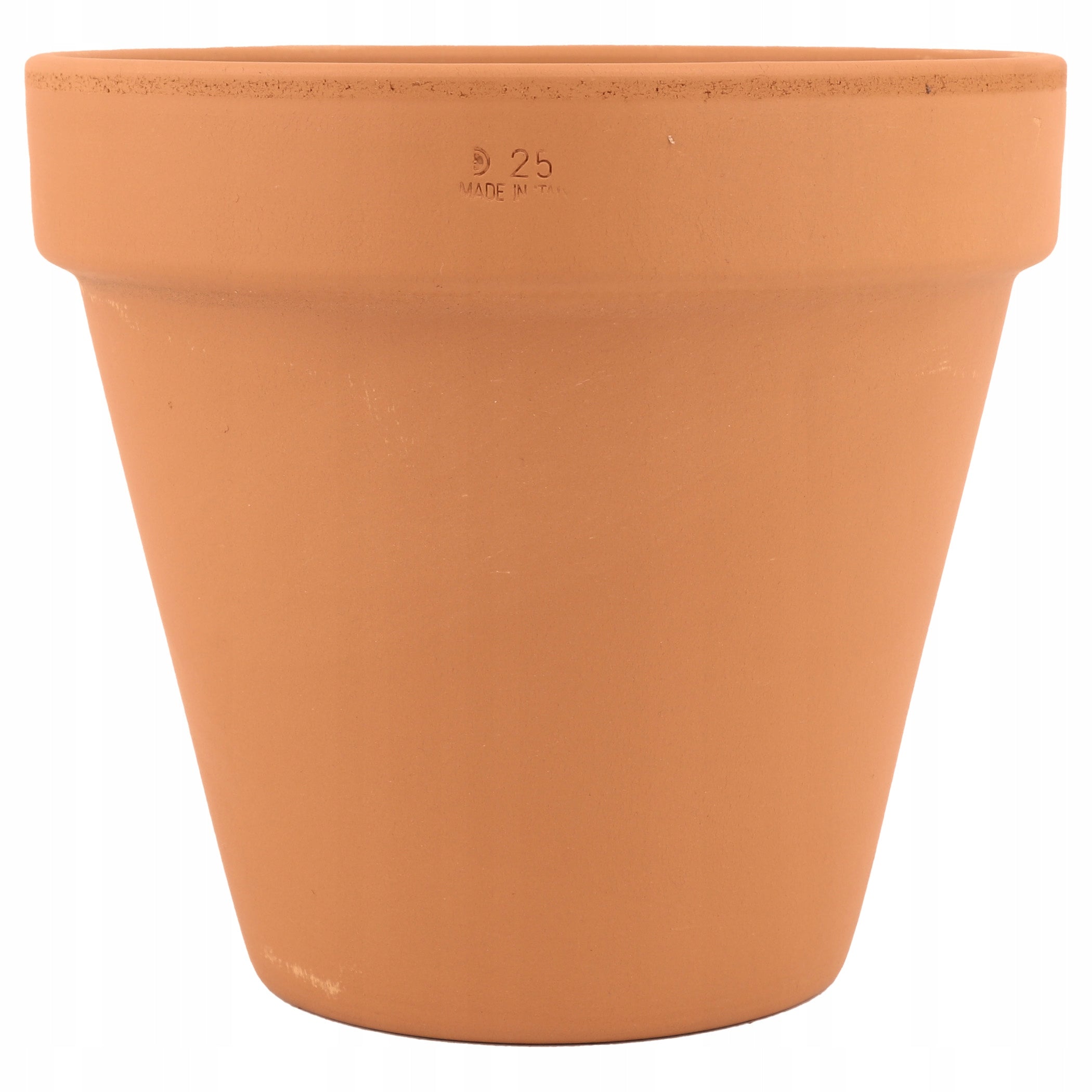Flower Pot D25cm Ceramic Clay Simple Classic Natural Terracotta Planter Color brown orange