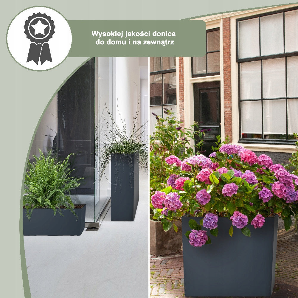 Flower Pot High Rectangular Terrace Box Planter with Cartridge Anthracite Manufacturer code ZS-DUC600T_S433