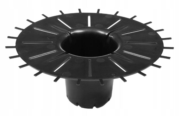 Flower Pot Planter Cover MIRA RECYCLING 25cm Black RIBBED WITH CARTRIDGE Product height 29.7 cm