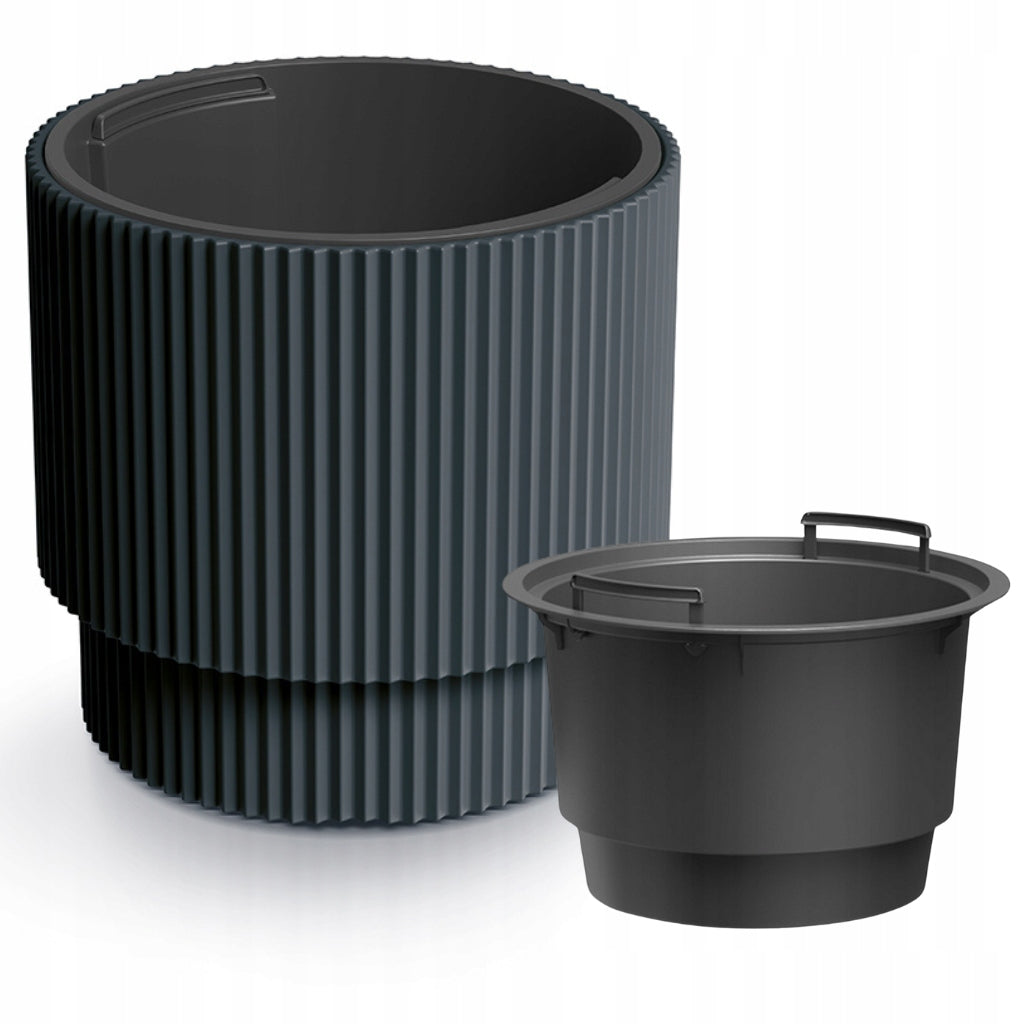 Flower Pot Round Cover DBMIN400 MILLY - 20 L anthracite Color gray