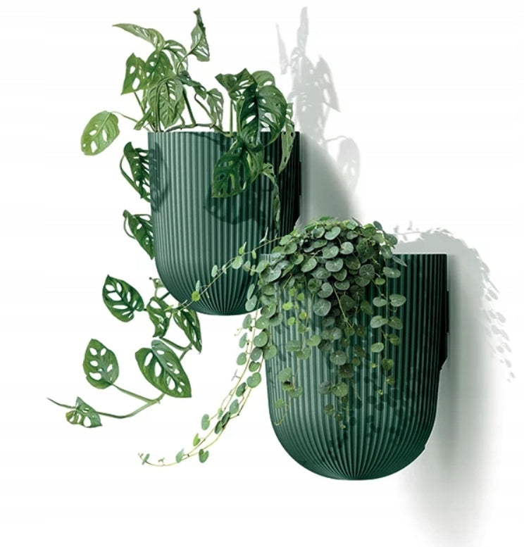 Flower pot HANGING round MILLY WALL white wall cover mount Packaging status original