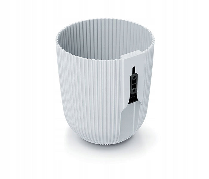 Flower pot HANGING round MILLY WALL white wall cover mount