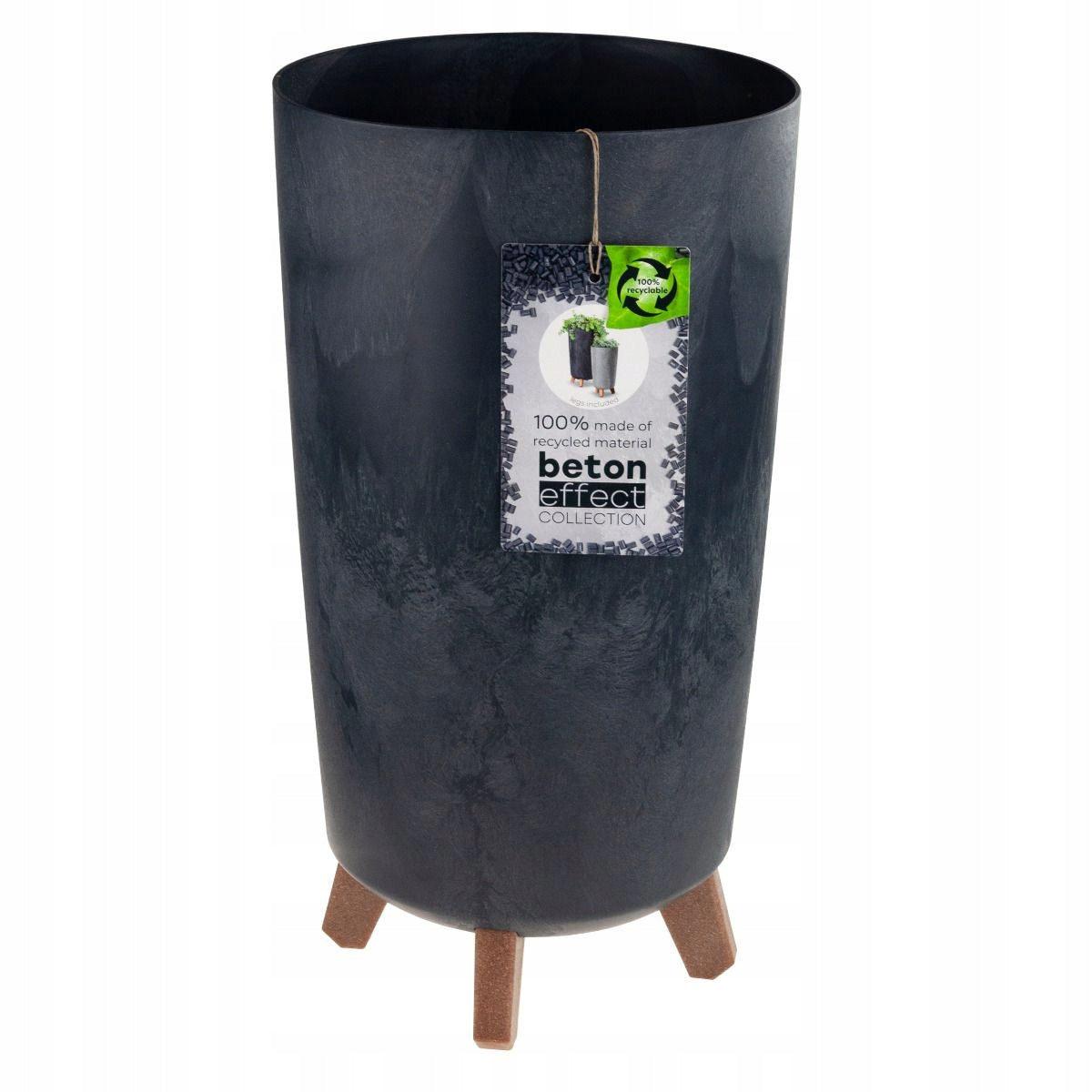 Flower pot, Planter SLIM HIGH on LEGS CONCRETE EFFECT PLANT COVER Manufacturer code DONICA WYSOKA NA NÓŻKACH DGTL200E-S433