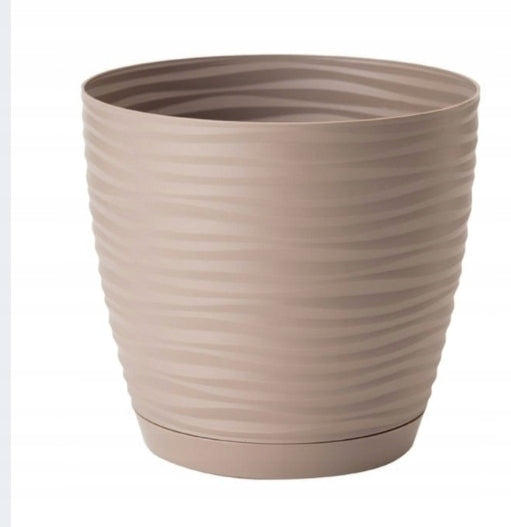 Flower pot Sahara 19 Wave with stand fi 19 cm h 17,3 cm White Color white