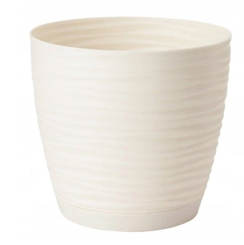 Flower pot Sahara 19 Wave with stand fi 19 cm h 17,3 cm White Product height 17.3 cm