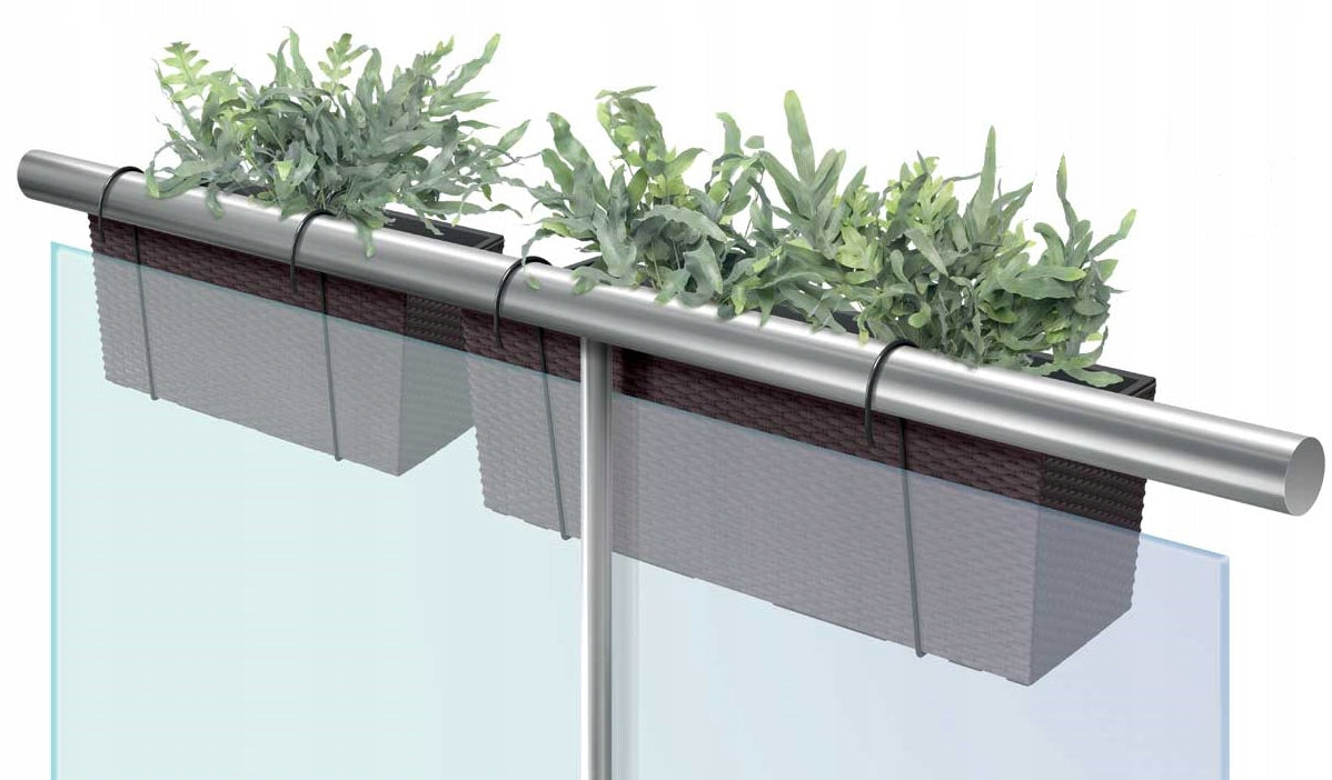 Flower pot balcony box hanging Urbicase concrete effect DUC600EW anthracite Product width 18 cm