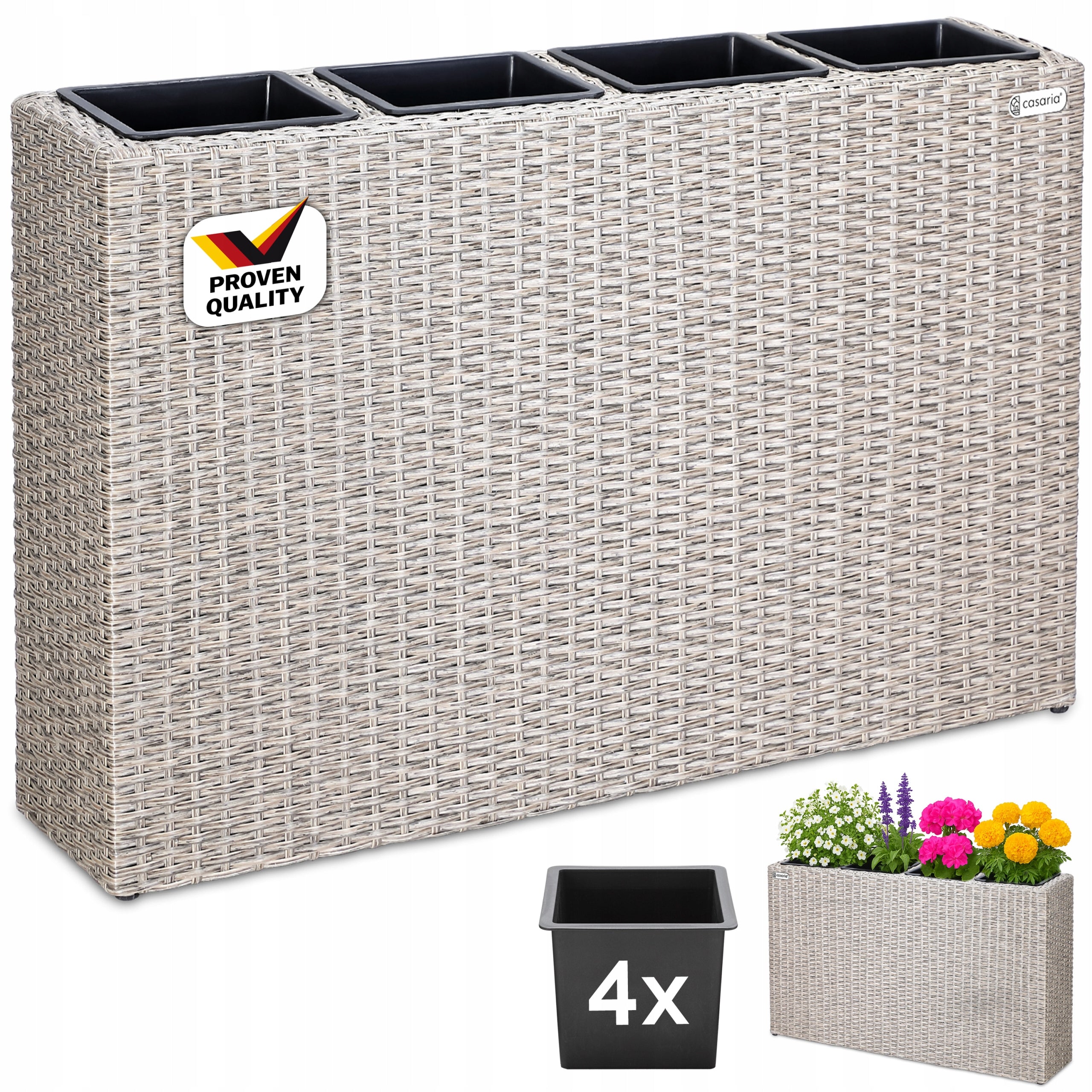 Flower pot garden planters large for balcony terraces rattan pots Material synthetic material