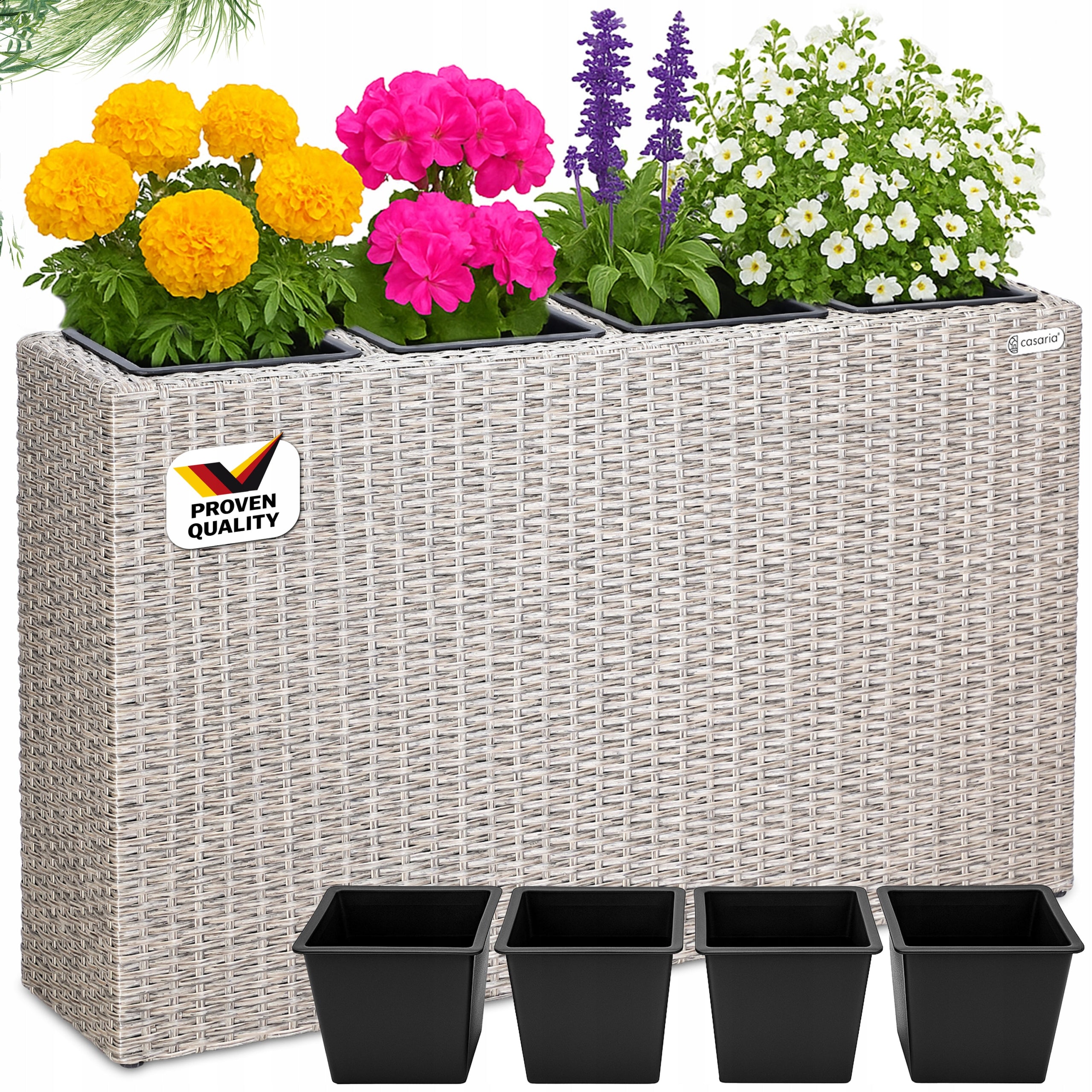 Flower pot garden planters large for balcony terraces rattan pots Packaging status original