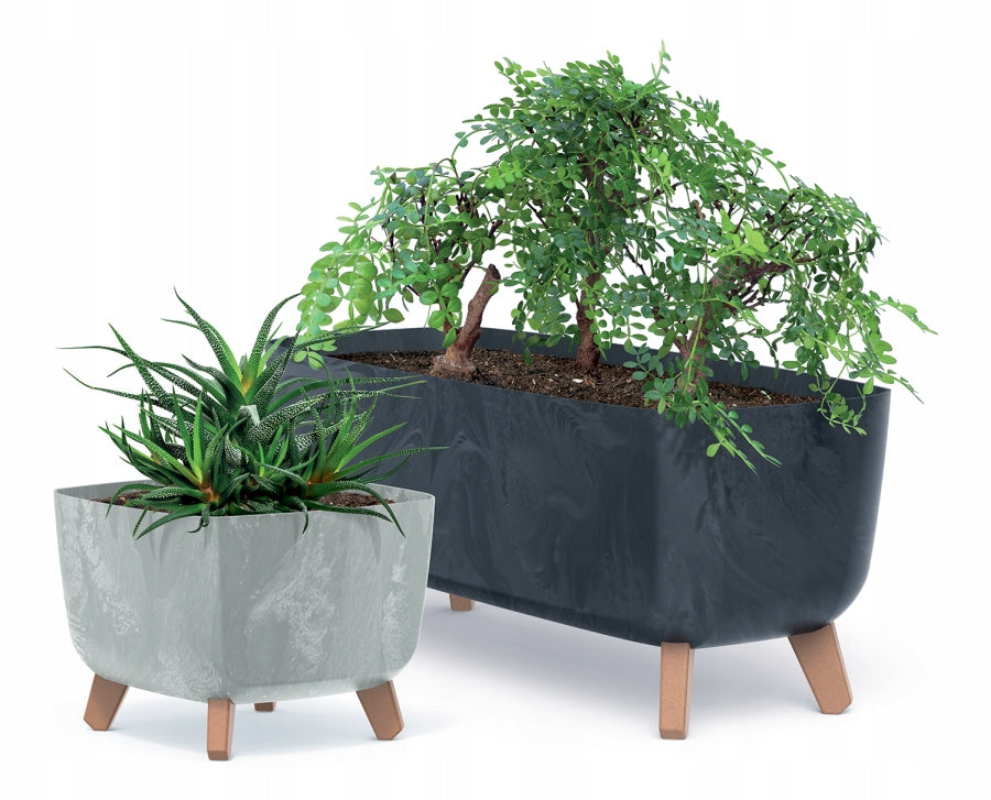 Flower pot on legs PLANTER BOX for flowers WHITE HYDRATION system Manufacturer code 4261802291850