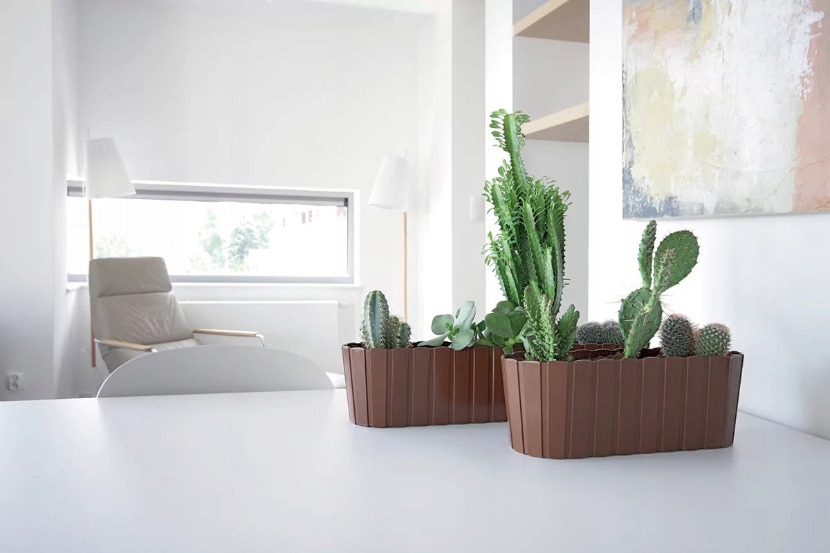 Flower pot plastic white Prosperplast 58,7 cm x 14,4 x 13 cm Brand Prosperplast