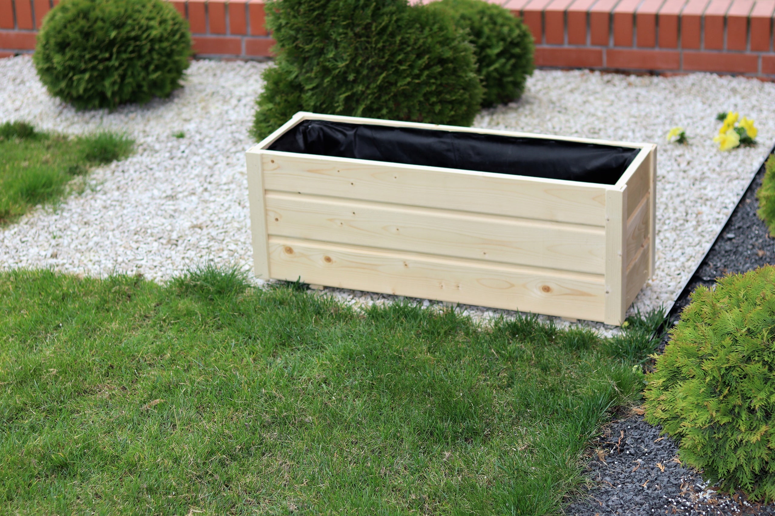 Flower pot wooden planter 120cm sends in full Product height 35 cm