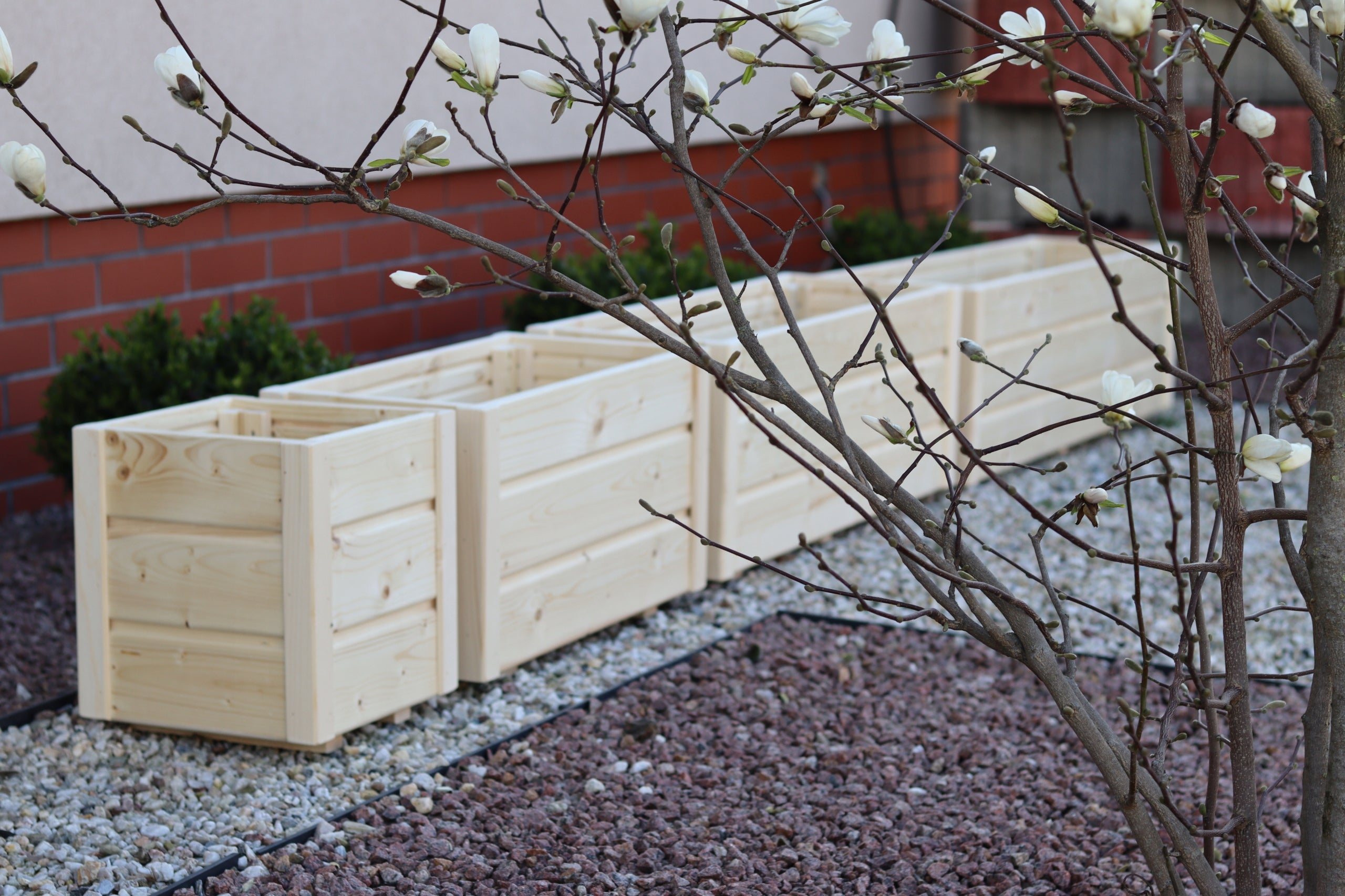 Flower pot wooden planter 120cm sends in full Product width 30 cm