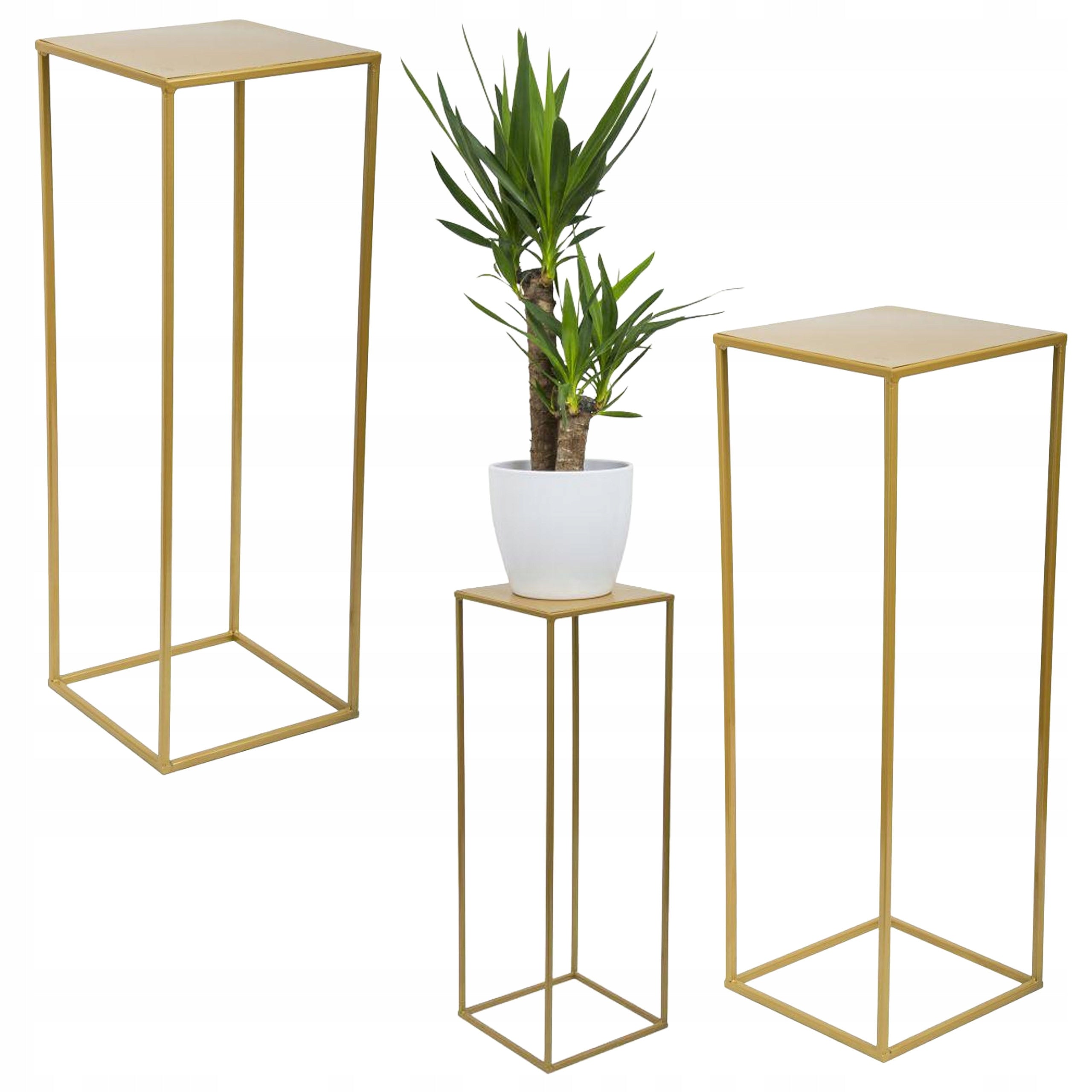 Flower stand for living room pergola 70cm loft gold high metal flowerbed