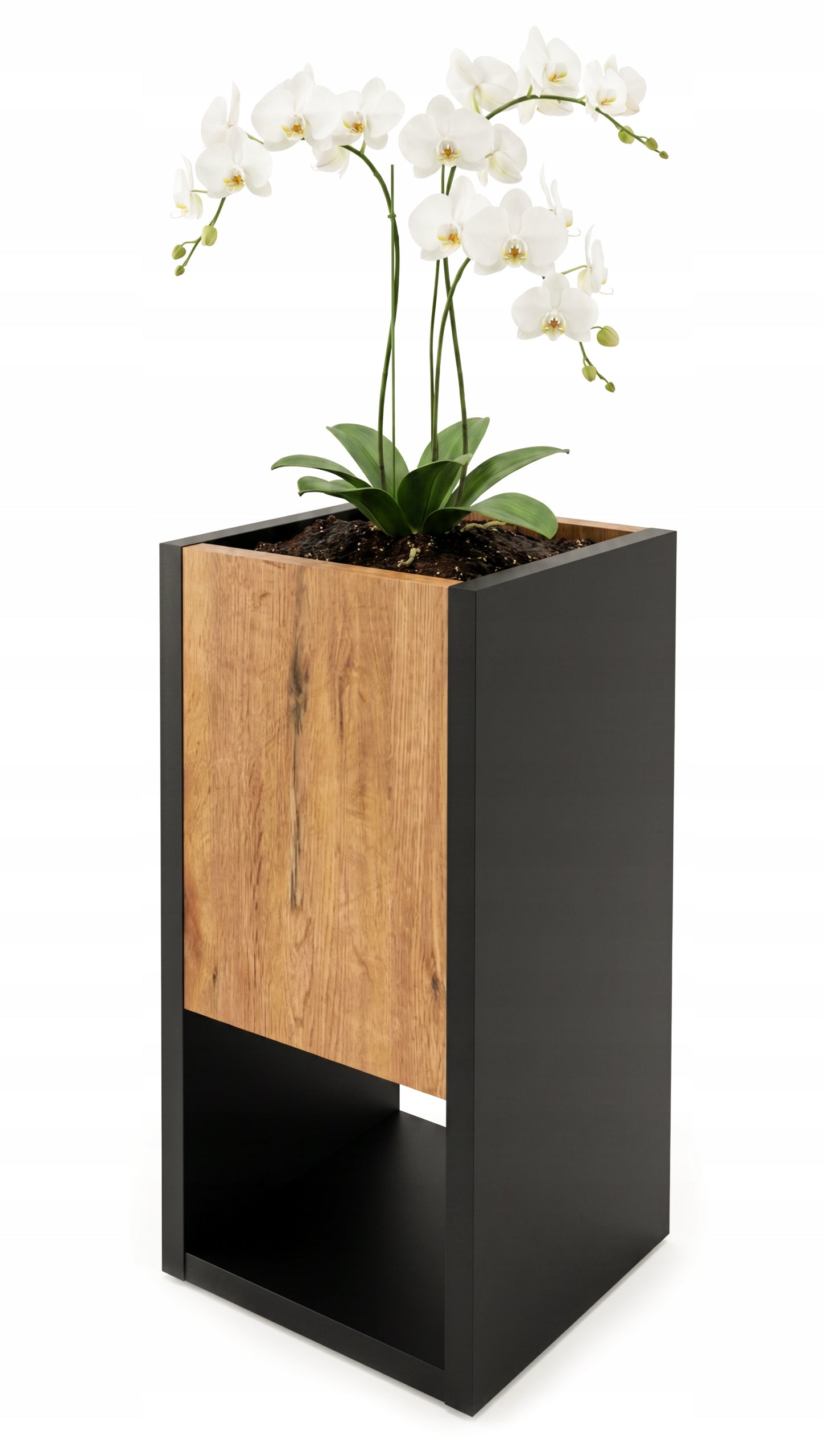 Flowerbed Standing Wooden Flower Stand loft Oak Lancelot 45cm Type freestanding