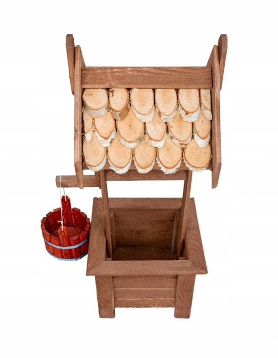 Flowerbed Wooden Well Ornament Decoration for Garden Manufacturer no brand
