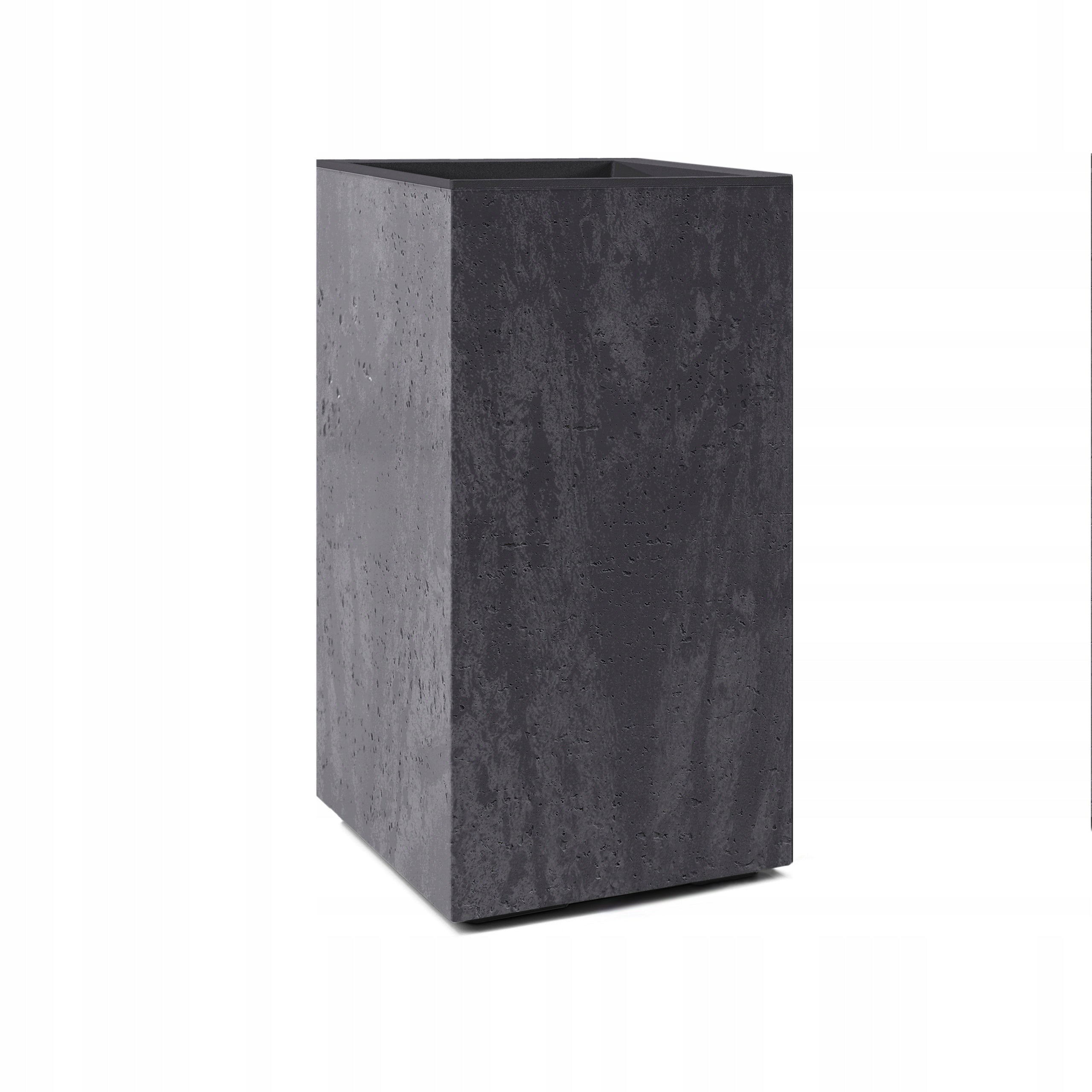 Flowerbed on wheels KARO 30X30x60cm IMITATION CONCRETE kol BLACK CONCRETE Manufacturer code HH-BQ-CZ-B-60X30