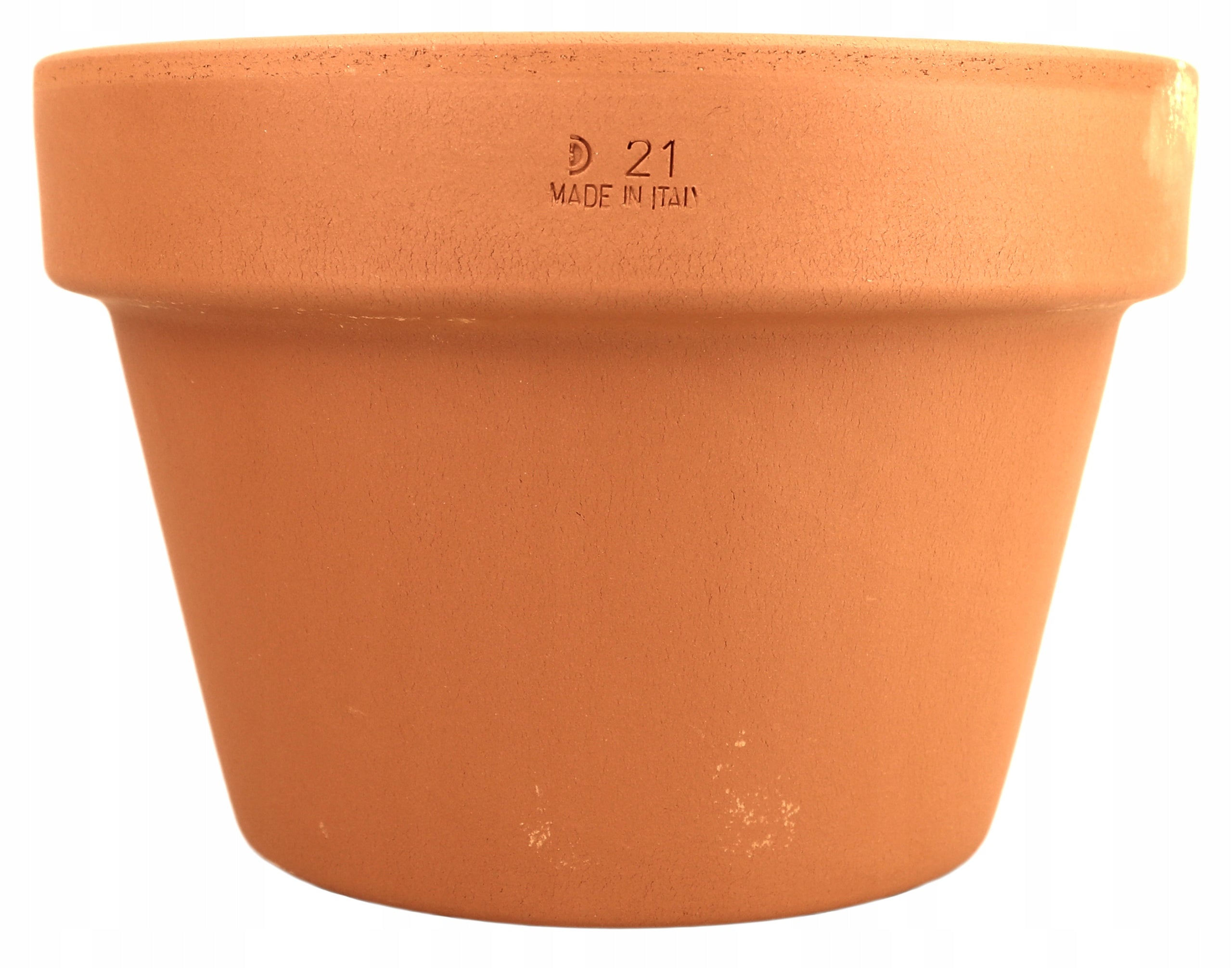 Flowerpot Ceramic Bowl Terracotta 21cm MEZZO Low Italian Traditional Shape round