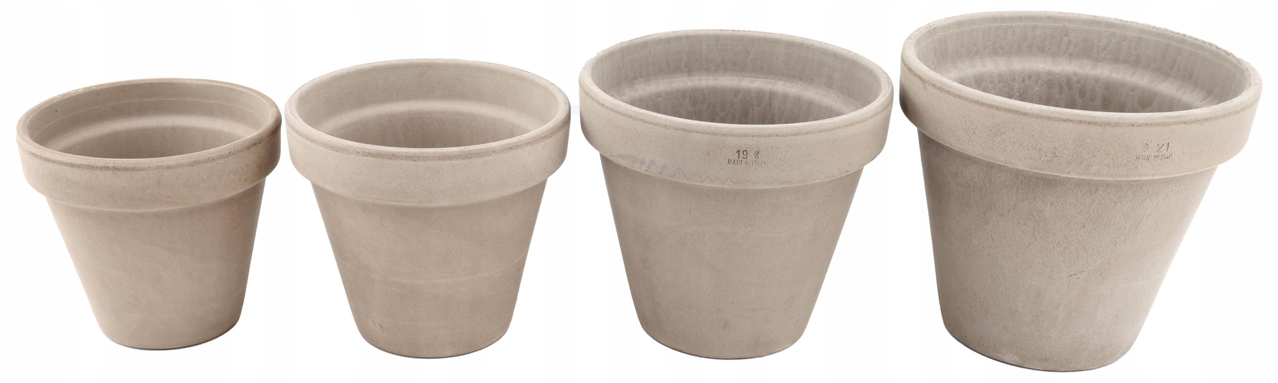 Flowerpot D21 Ceramic Simple Clay Italian Gray Terracotta 21cm Product width 21.3 cm