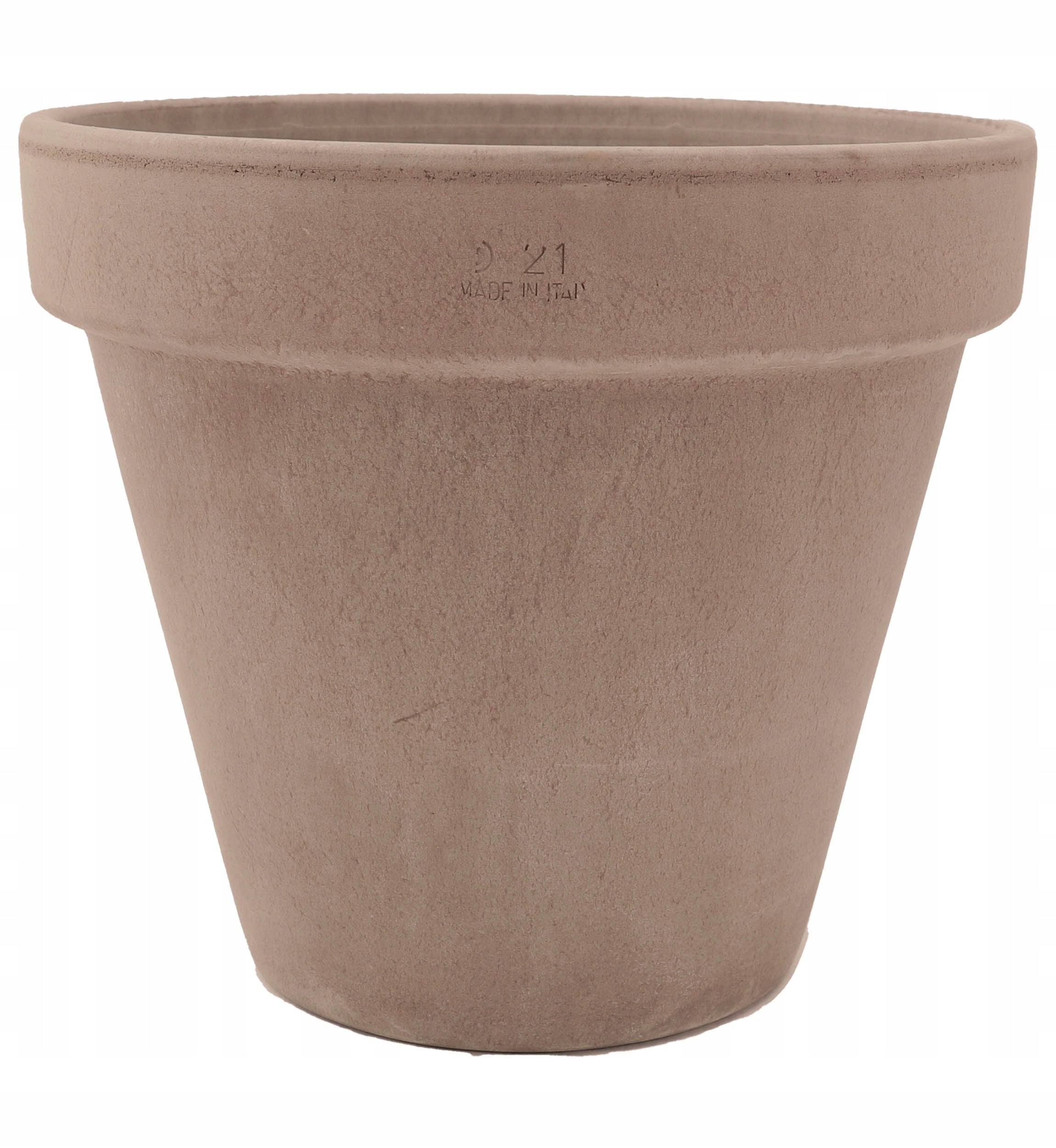 Flowerpot D21 Ceramic Simple Clay Italian Gray Terracotta 21cm