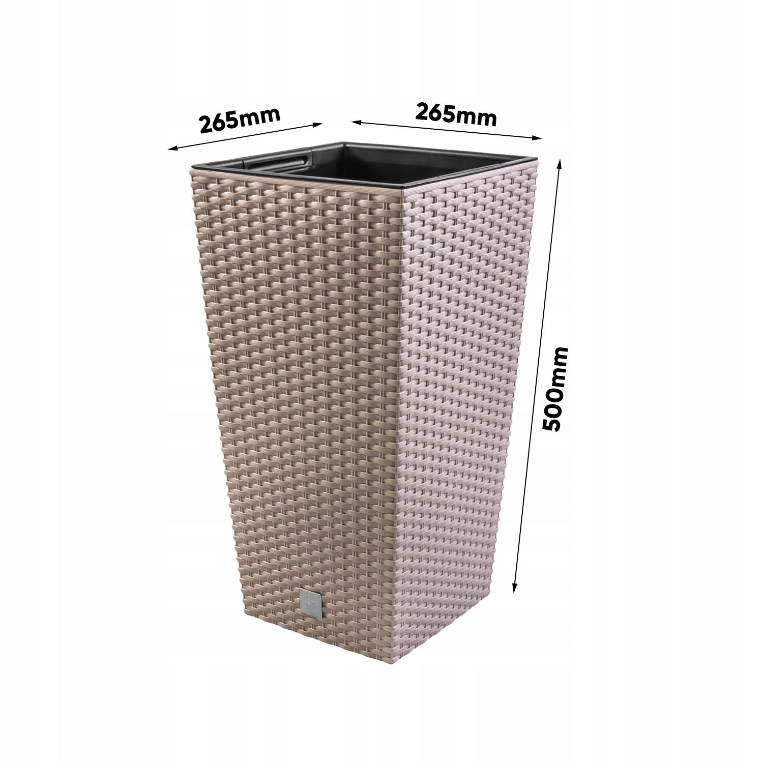 Flowerpot Flowerpot RATO SQUARE DRTS265 + Mocca insert Manufacturer code DRTS265-7529U