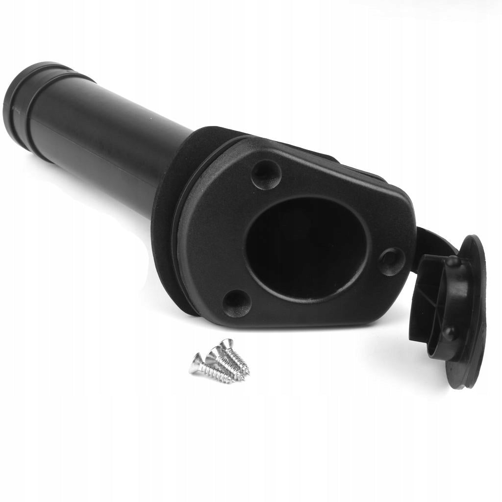 Flush mounted Fishing Rod Holder With Cap Lid Seal For Kayak Boats Black Model Uchwyt na wędkę do łodzi