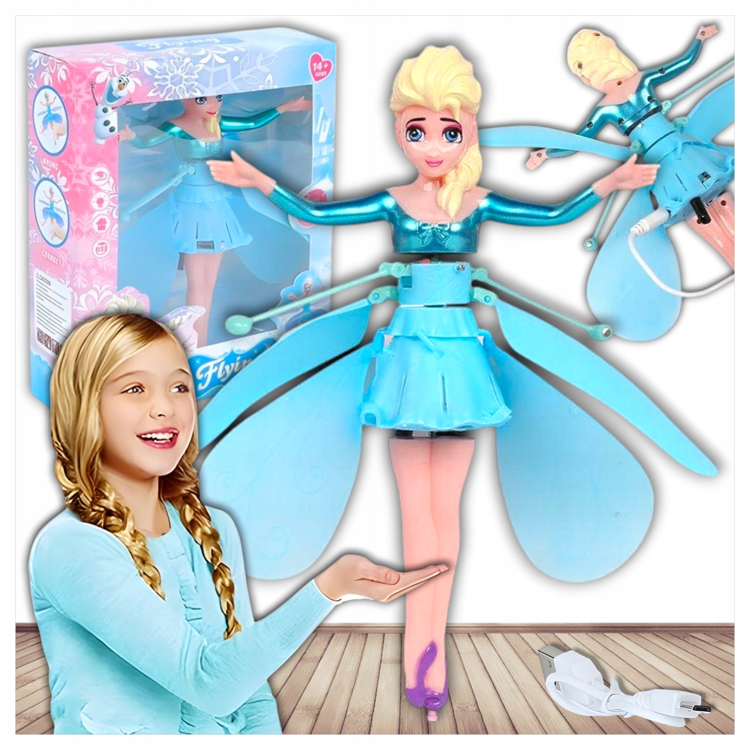 Flying Lalka Levitating Flower Fairy Hand Controlled Hand USB Gift