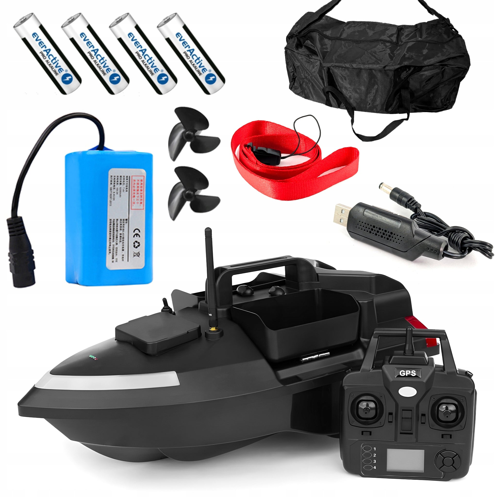 Flytec V020 Boat Fishing GPS Remote Controlled 3 Feeders 500m