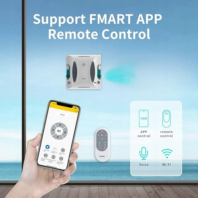 Fmart W6 window cleaning robot with spray function, power 3800 Pa Brand no brand