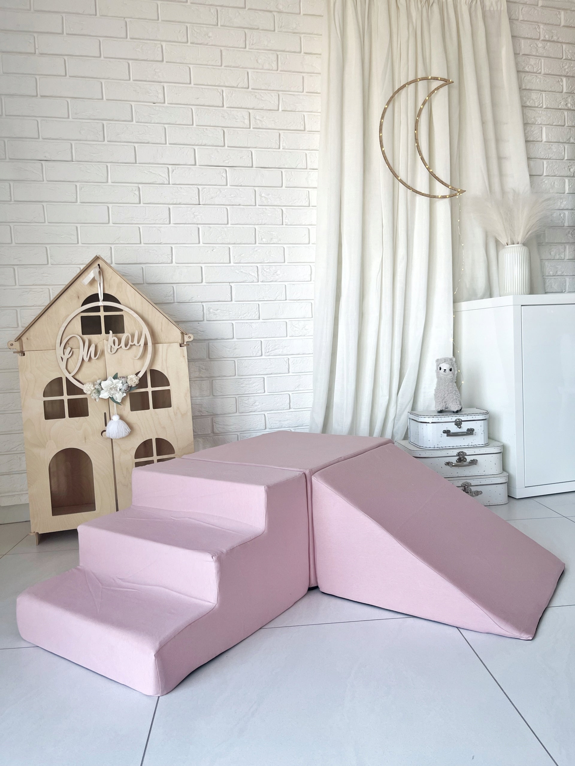 Foam 3 piece square toys MONIO- Powder pink Character/Title none