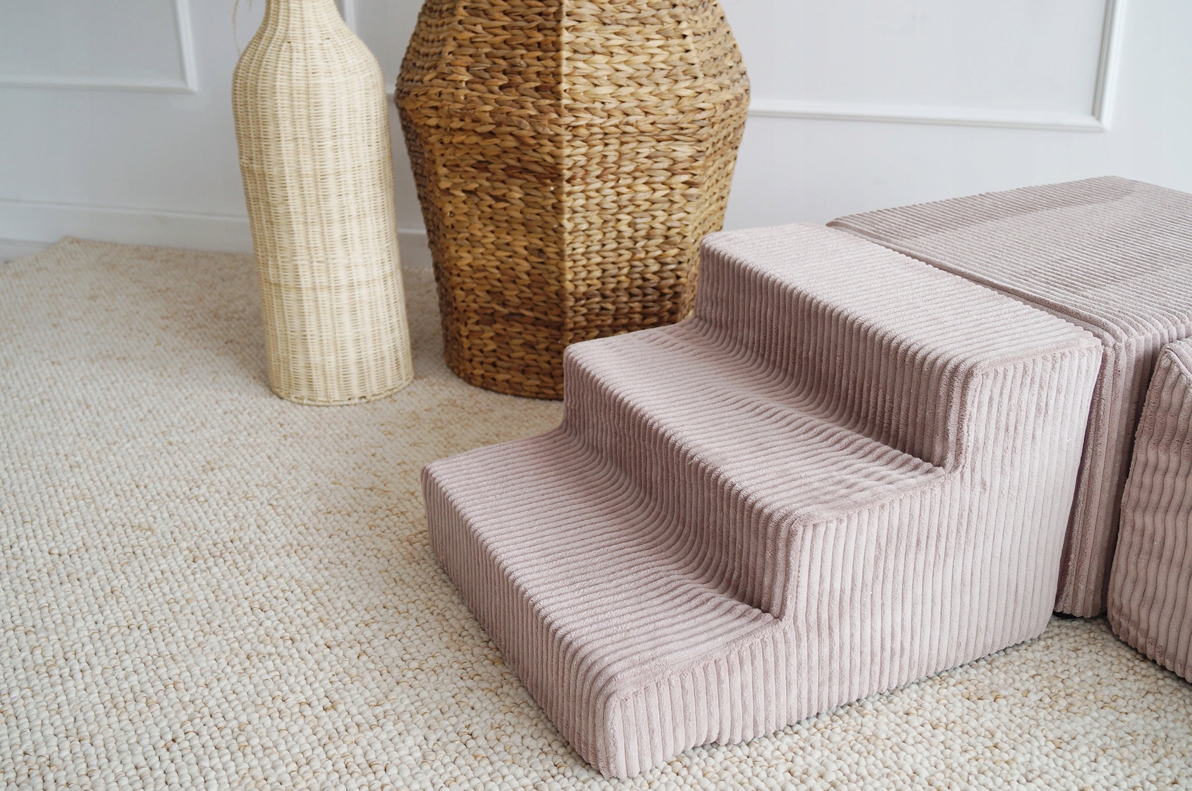 Foam 3 piece square toys - corduroy dirty pink Product width 45 cm