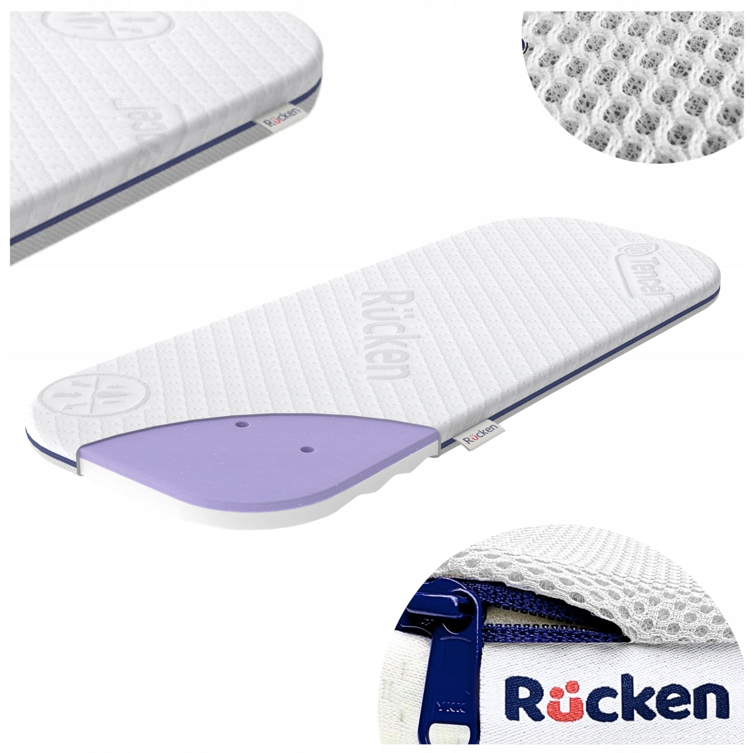 Foam Mattress for Stroller Muuvo Quick 3.0 Antibacterial 72x31 PREMIUM