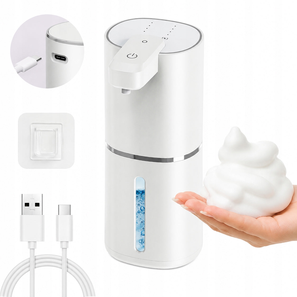 Foam Soap Dispenser TOUCHLESS AUTOMATIC Wall Mounted USB Dispenser
