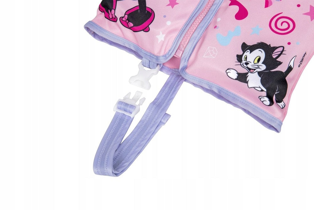 Foam VEST FOR LEARNING TO SWIM does not sink MINNIE MOUSE fastened Color pink