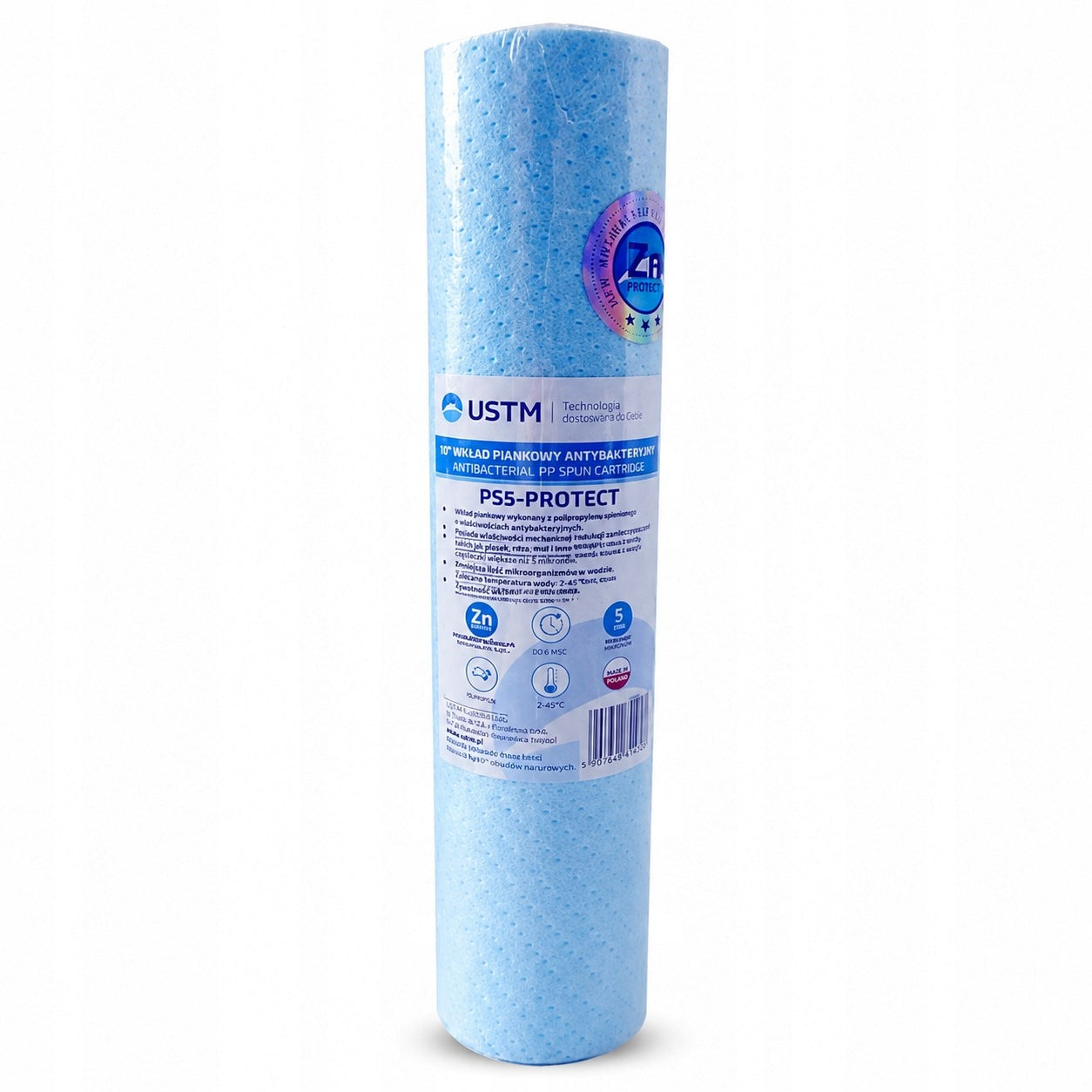 Foam cartridge 5 micron 10" ANTIBACTERIAL PS5 PROTECT iw265