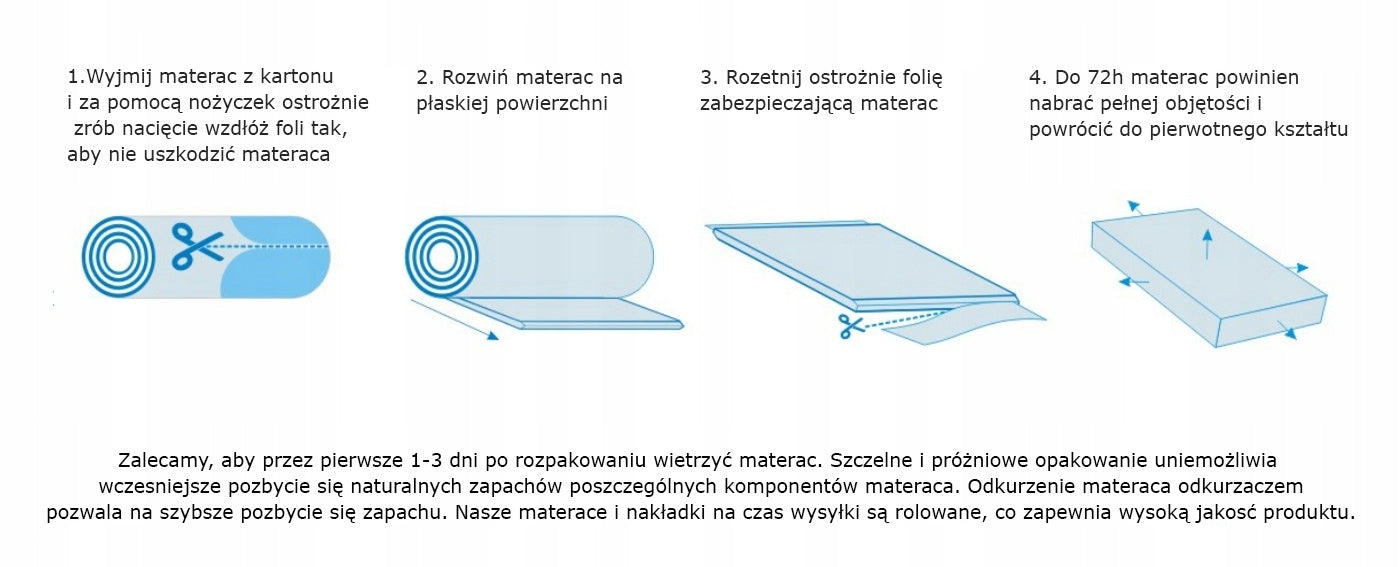 Foam mattress FOAM COCONUT 80x200 HARD H3 H4 Packaging status original
