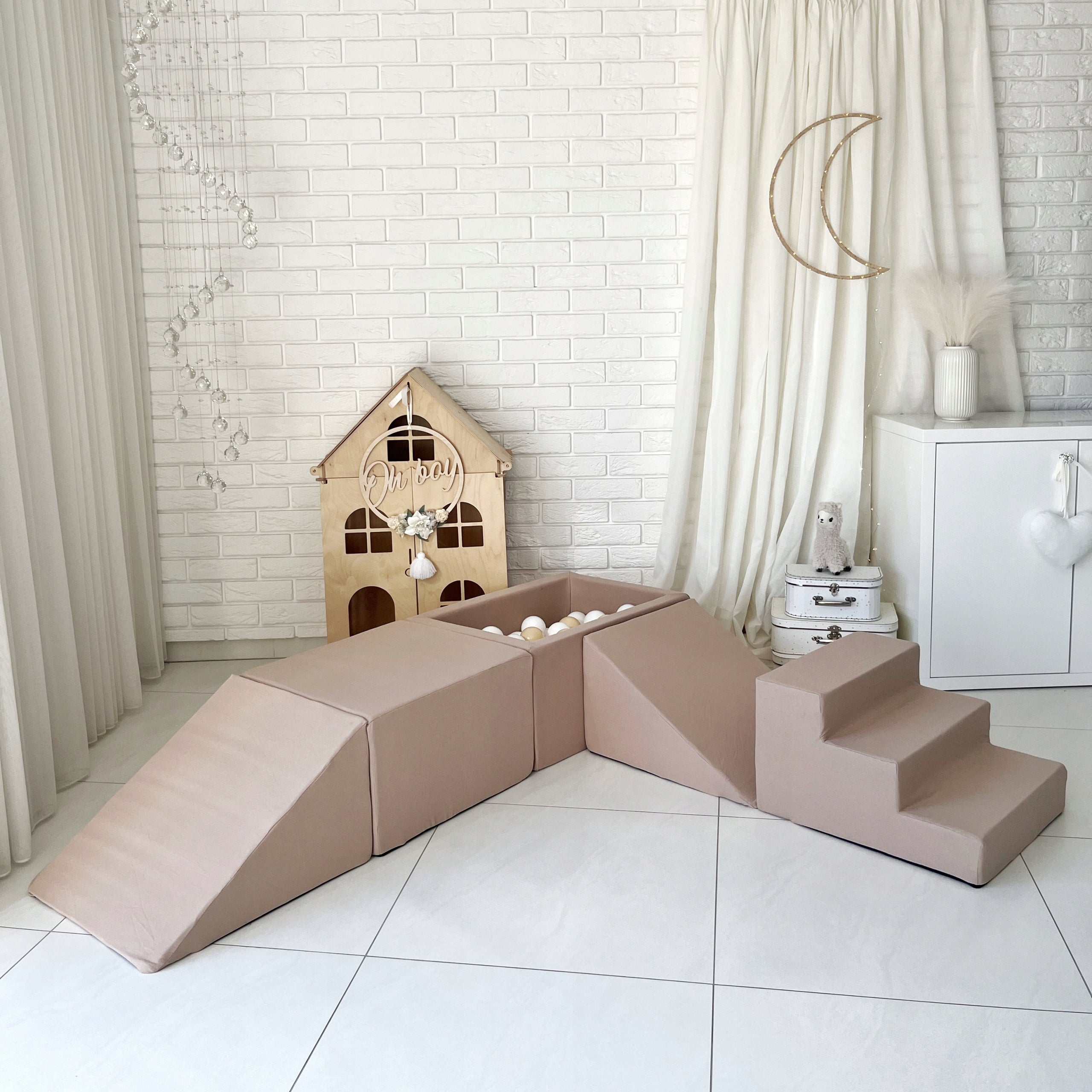 Foam square toys MONIO - beige - ANY MIX Product width 45 cm