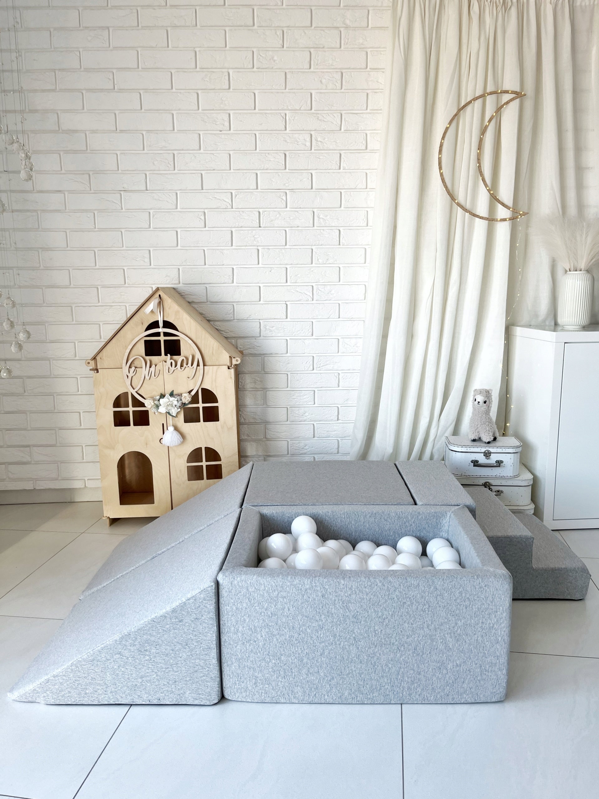Foam square toys MONIO - light grey - ANY MIX Product width 45 cm