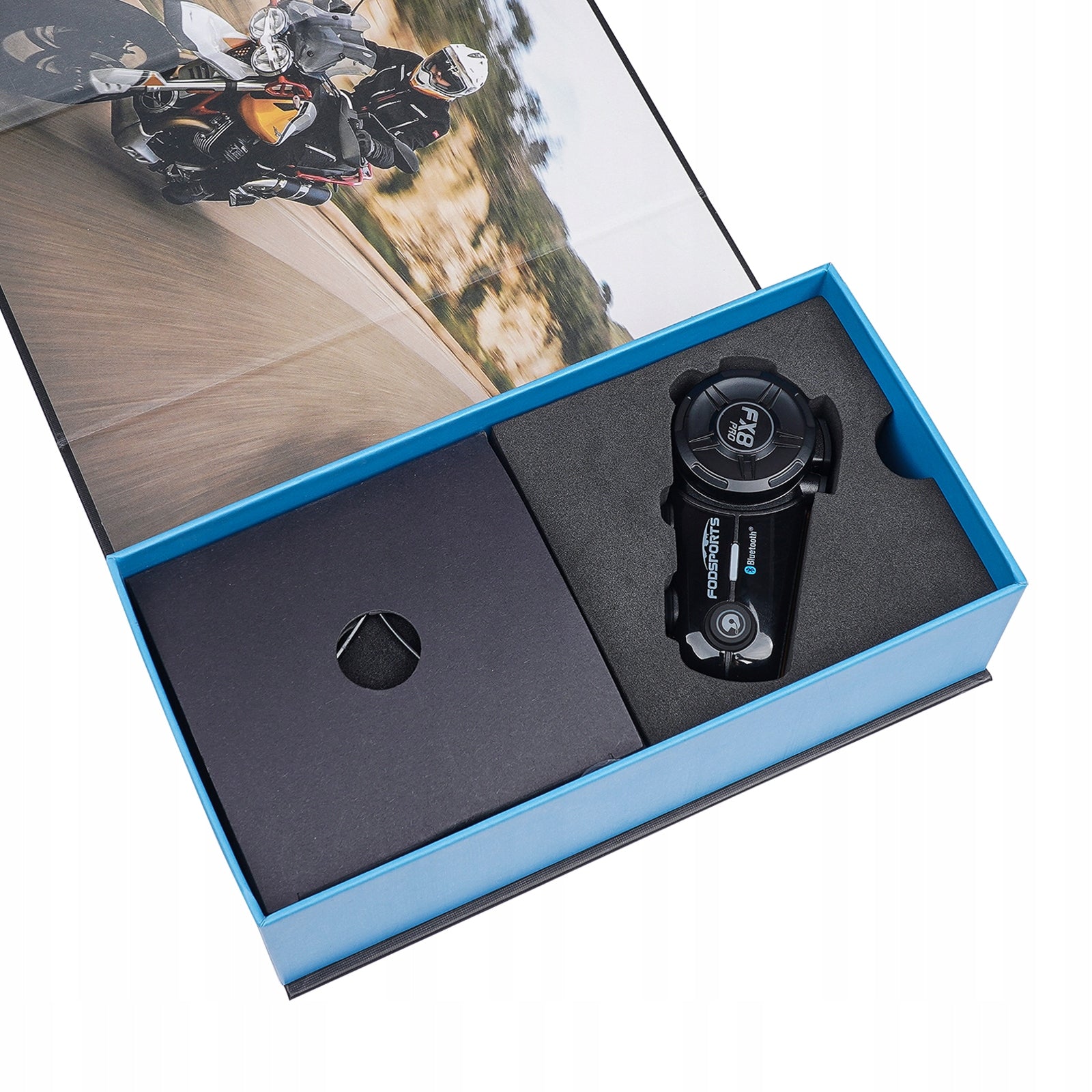 Fodsports FX8 Pro Motorcycle Intercom+10 Riders+1000m+Audio Mixing+FM Music Manufacturer's catalog number FX8 Pro