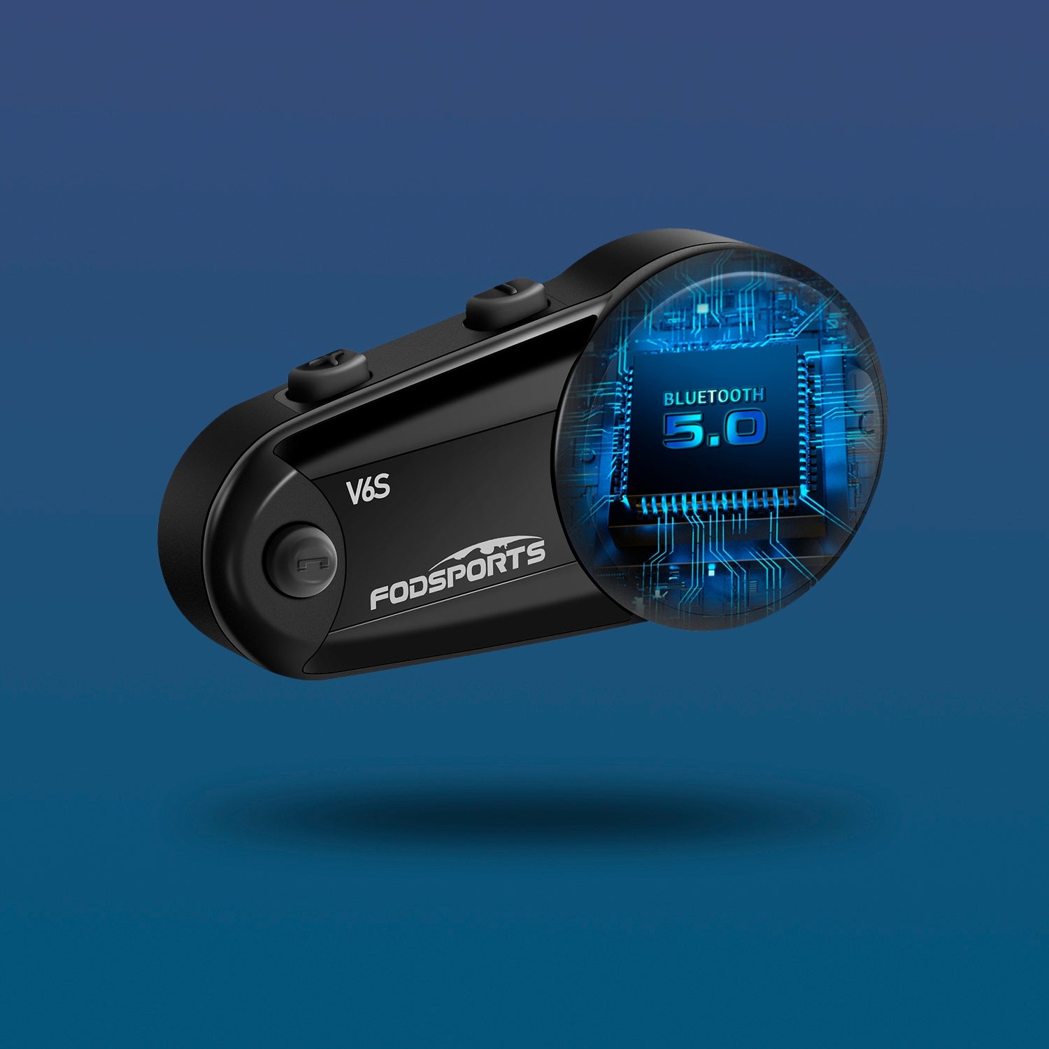 Fodsports V6S Motorcycle Bluetooth 5.0 INTERCOM (1 Unit ) Manufacturer's catalog number 0850033996104