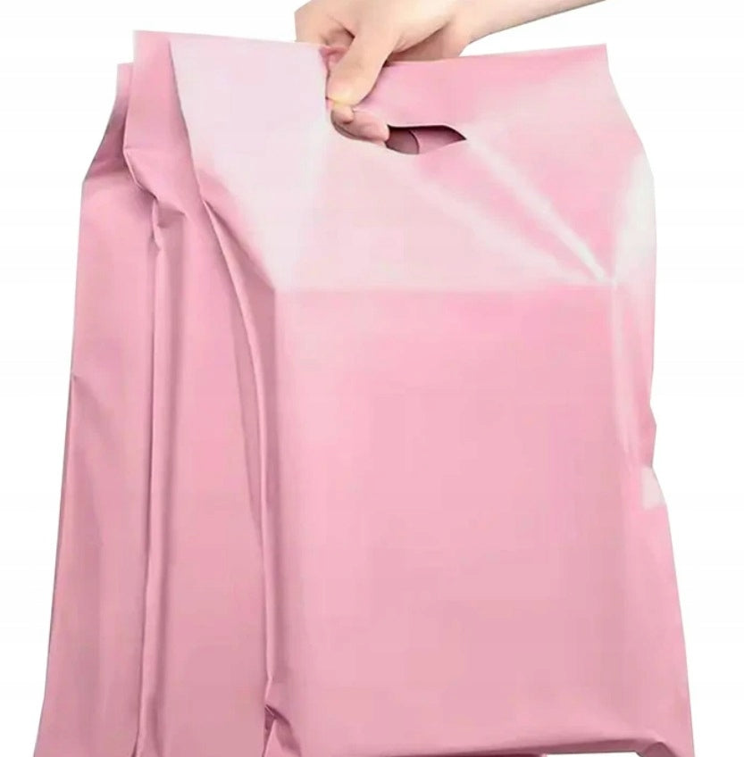 Foil Packs courier pink with handle 260x350 50pcs