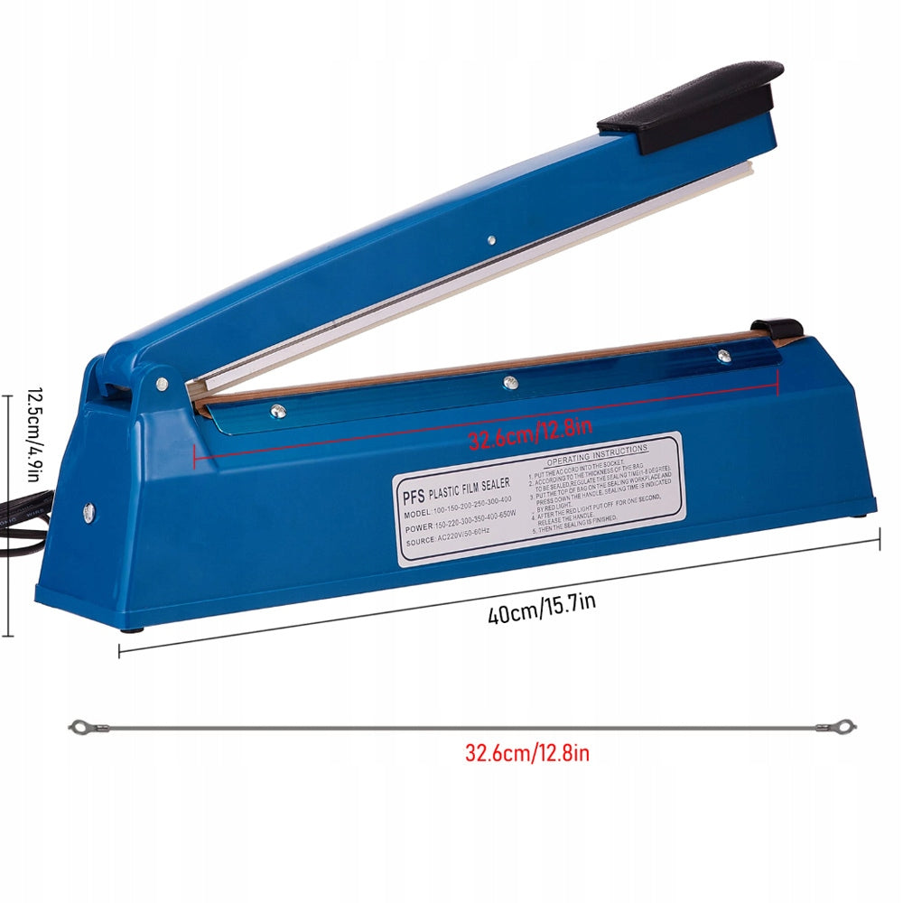 Foil Welding Machine Manual Packing Machine 300mm Adjustable Blue Brand no brand