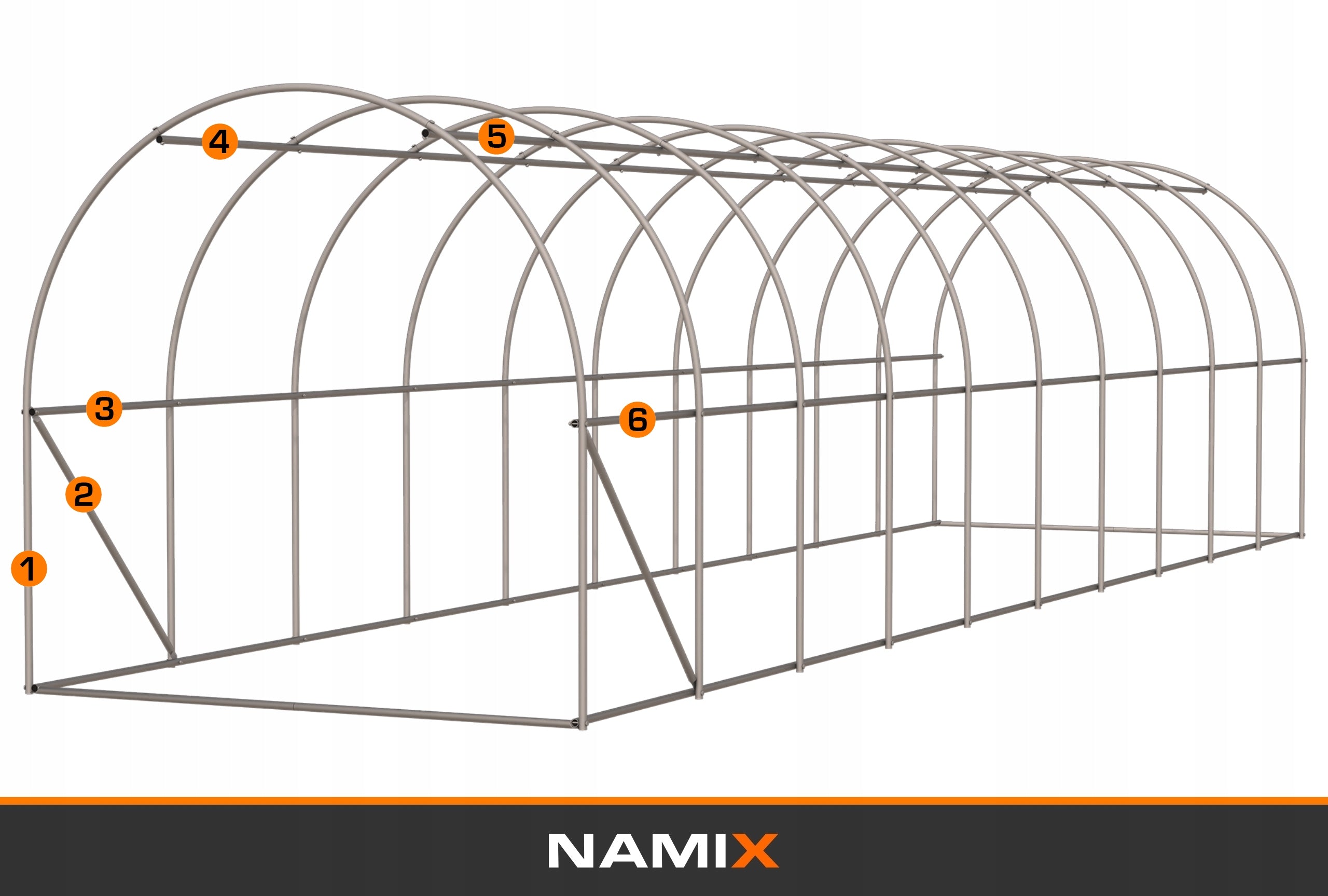 Foil tunnel greenhouse 3x10 m 30m² height 2,5m Manufacturer code 5906063845440