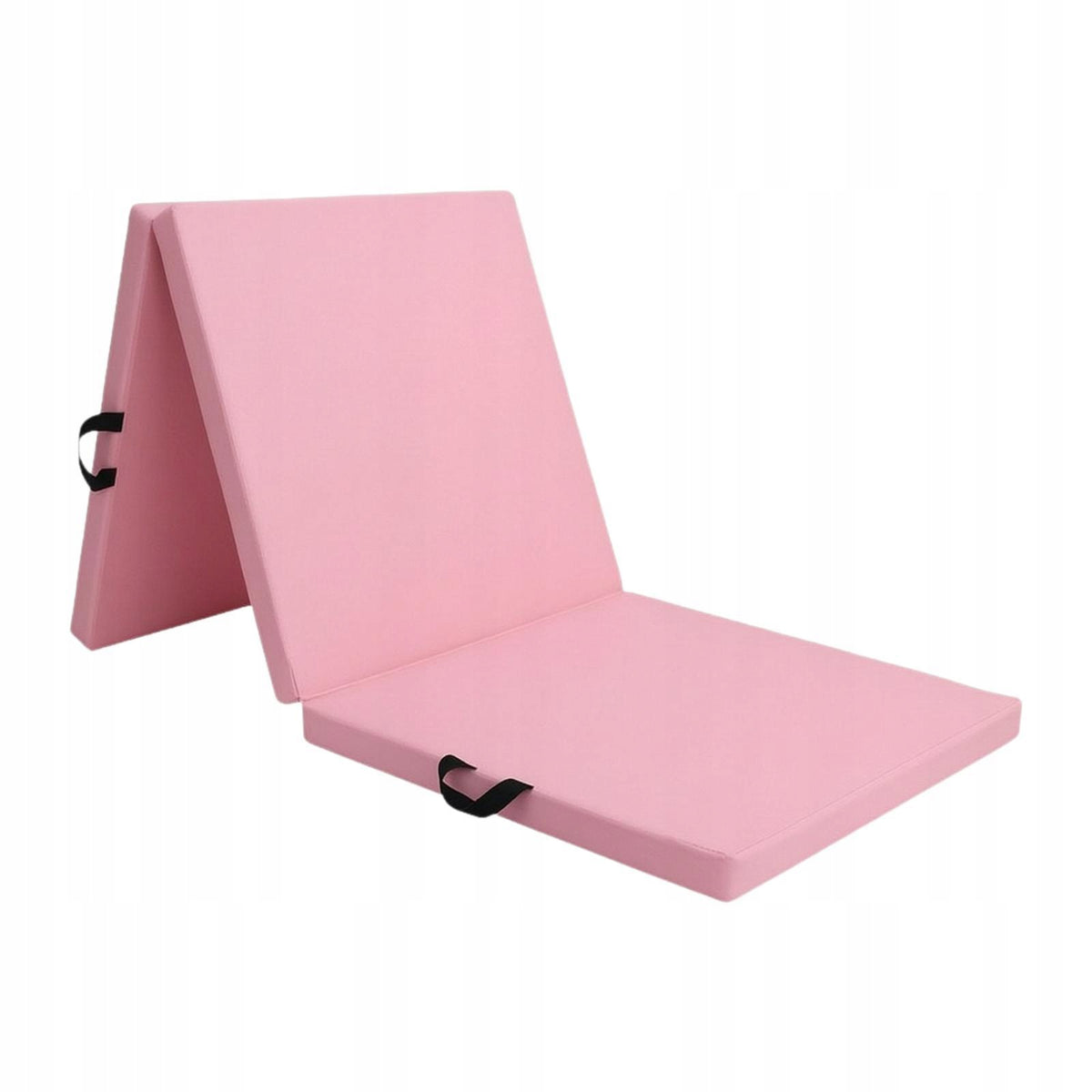 Fold Folding Exercise Mat Pilates Pad 5cm Thick Portable Light Pink
