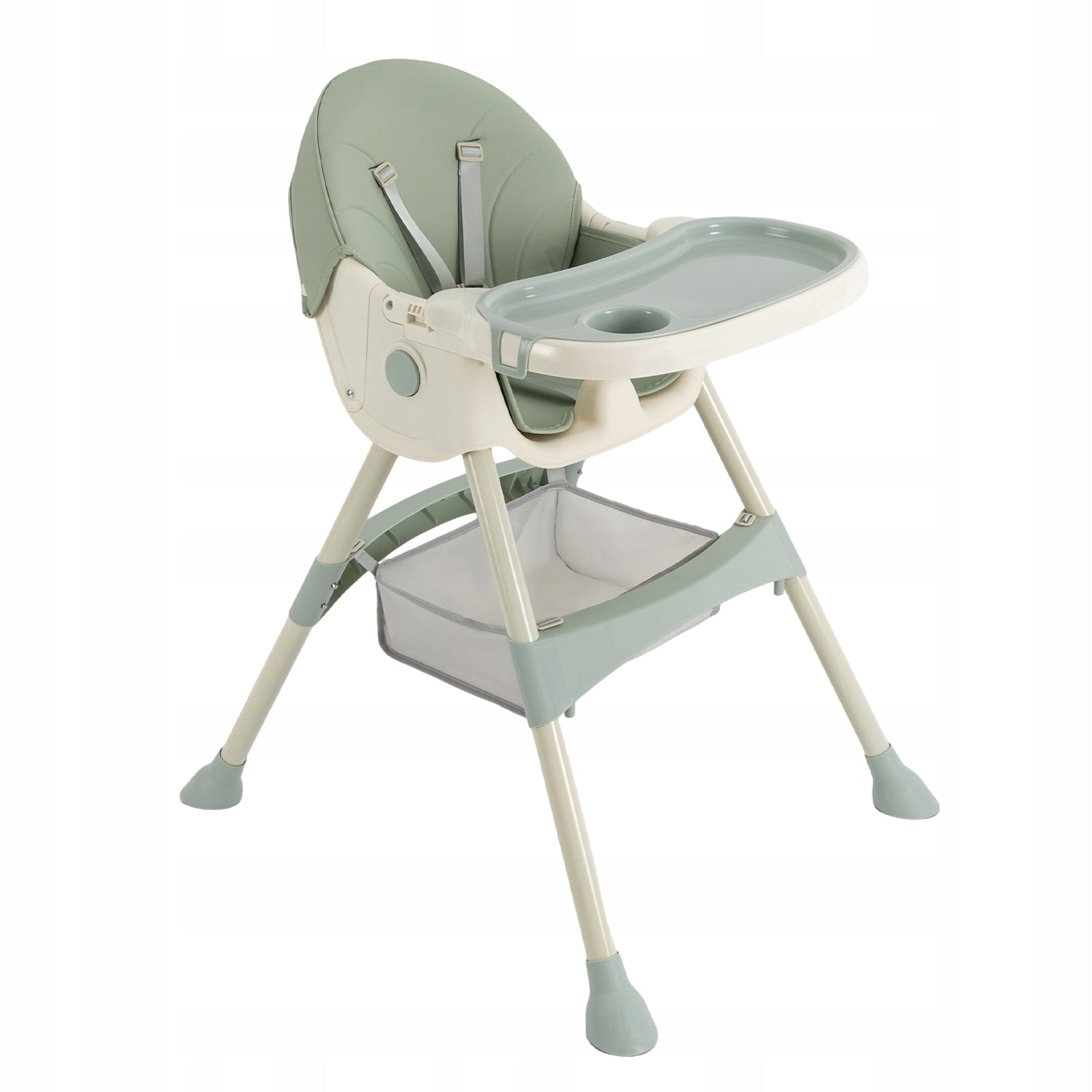 Foldable 2-in-1 Baby High Chair and Rocking Chair - Gray