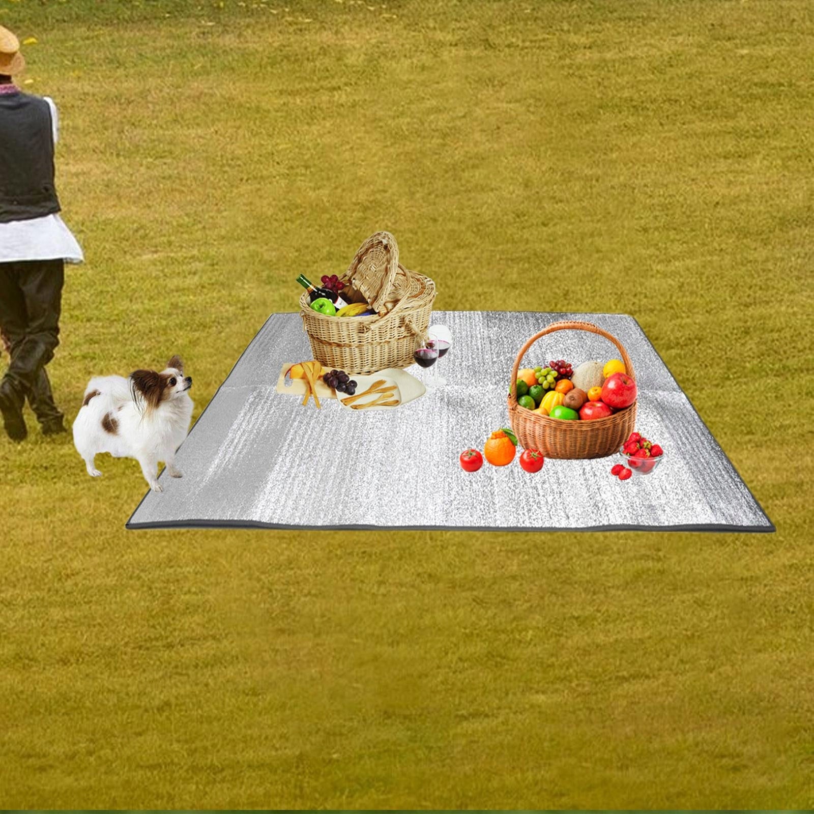 Foldable Camping Mat, Insulating Tent Groundsheet, 200cmx200cmx3.5mm