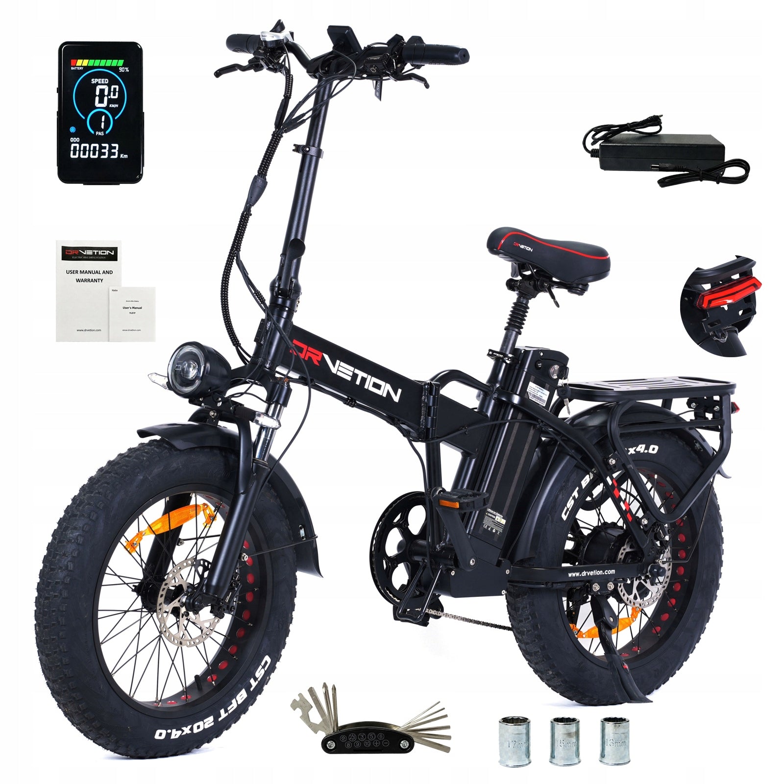 Foldable DRVETION AT20 PRO MAX Electric Vehicle 1000W 48V20Ah 50km/h 130km
